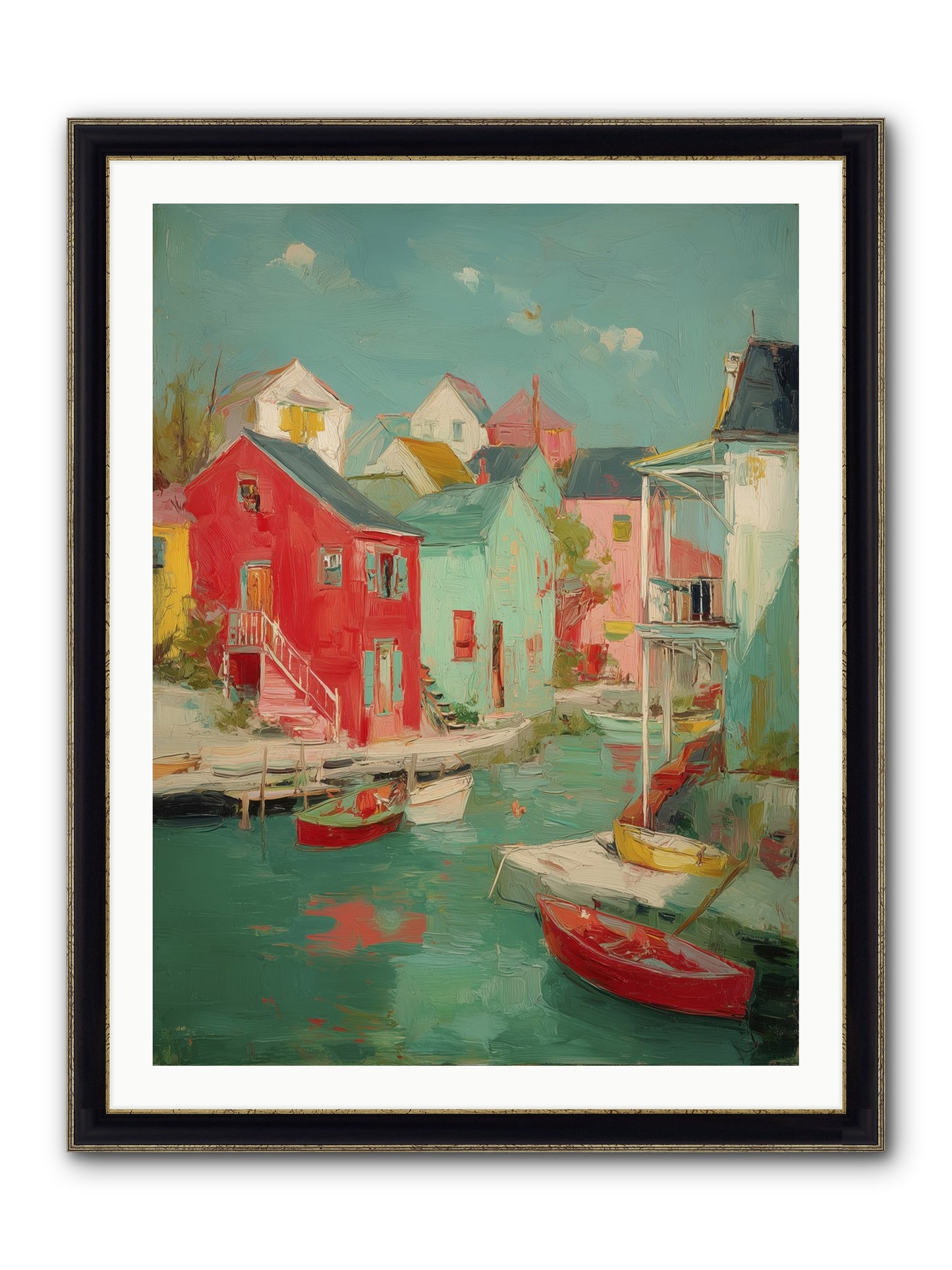 Norman Coast Dreams Framed Print - Black & Gold 30x40