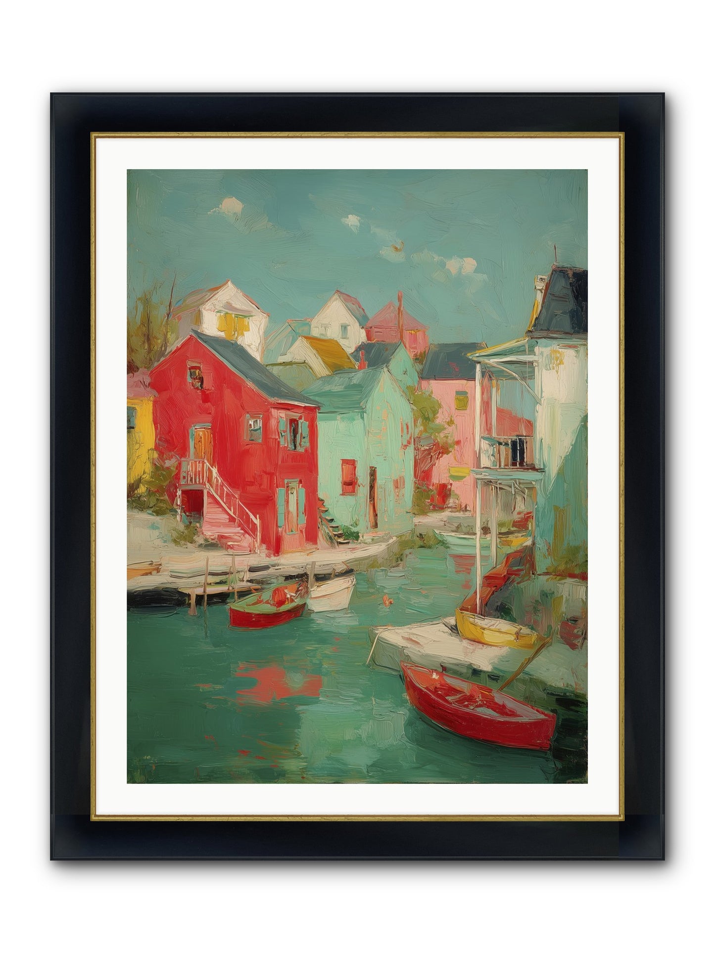 Norman Coast Dreams Framed Print - Wide Black w/Gold 30x40