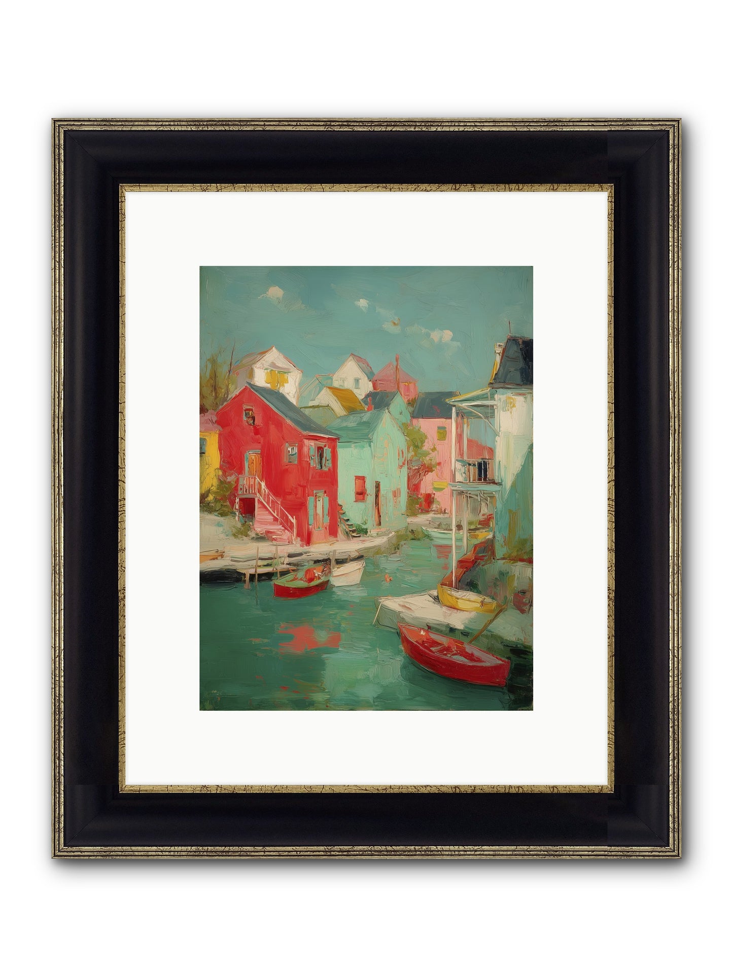 Norman Coast Dreams Framed Print - Black & Gold 9x12