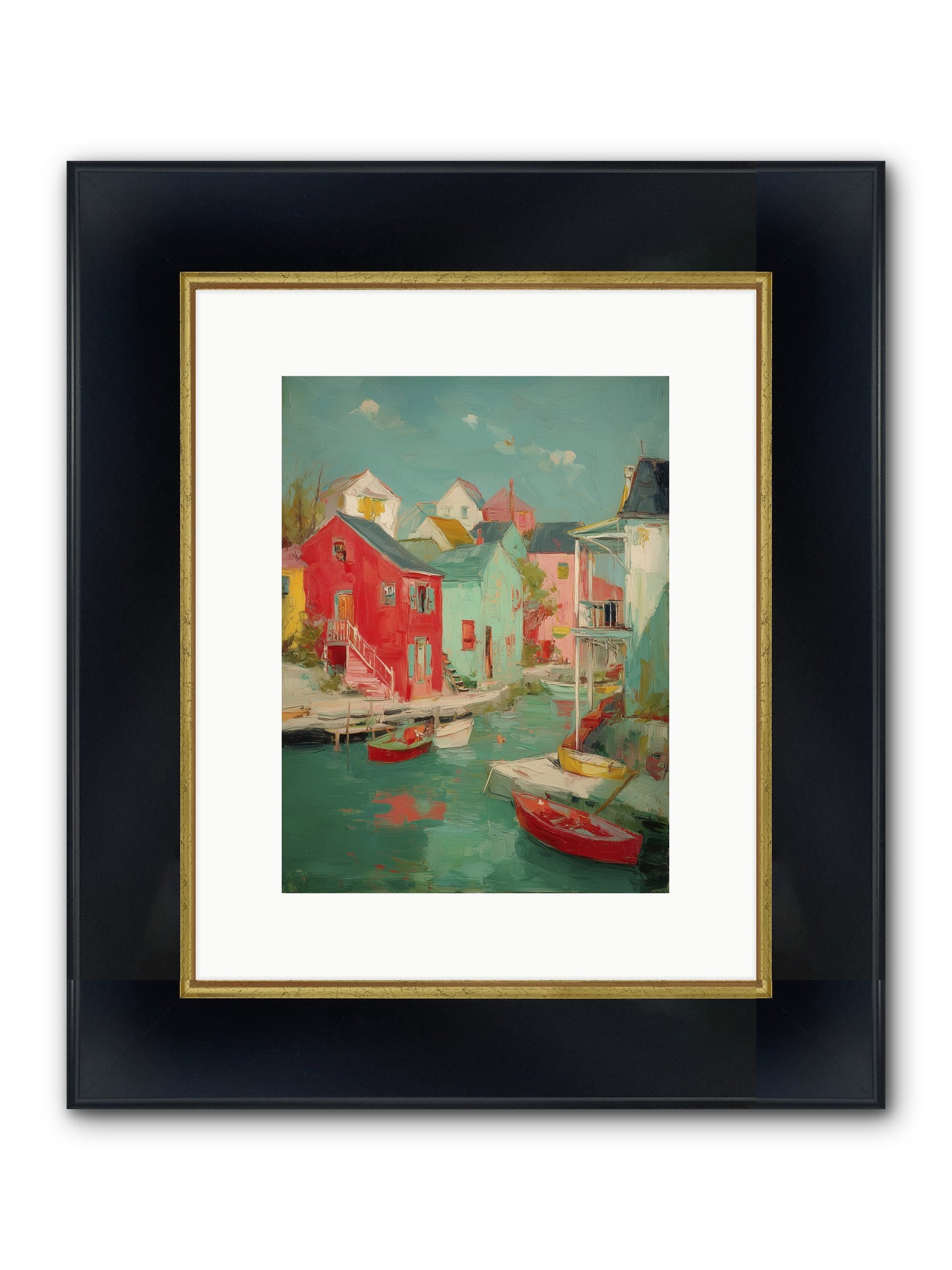 Norman Coast Dreams Framed Print - Wide Black w/Gold 9x12