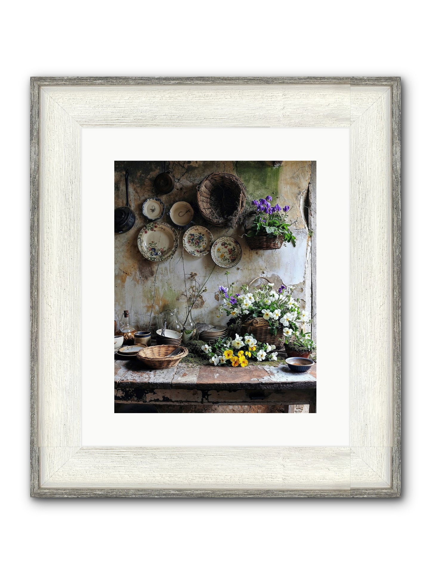 Not Far From Kensington Framed Print - Driftwood White 12x15