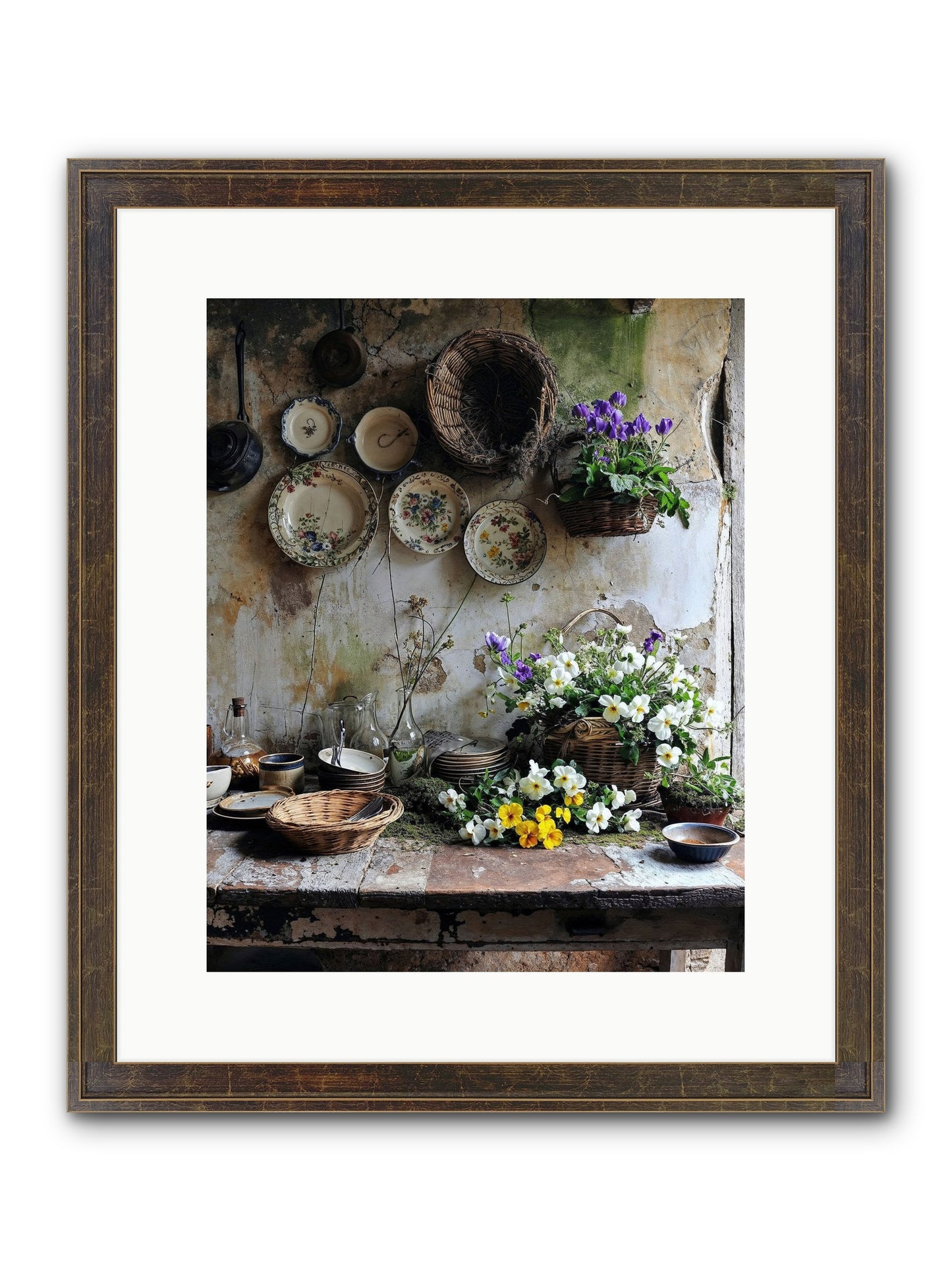 Not Far From Kensington Framed Print - Slimwoods Black/Gold 12x15