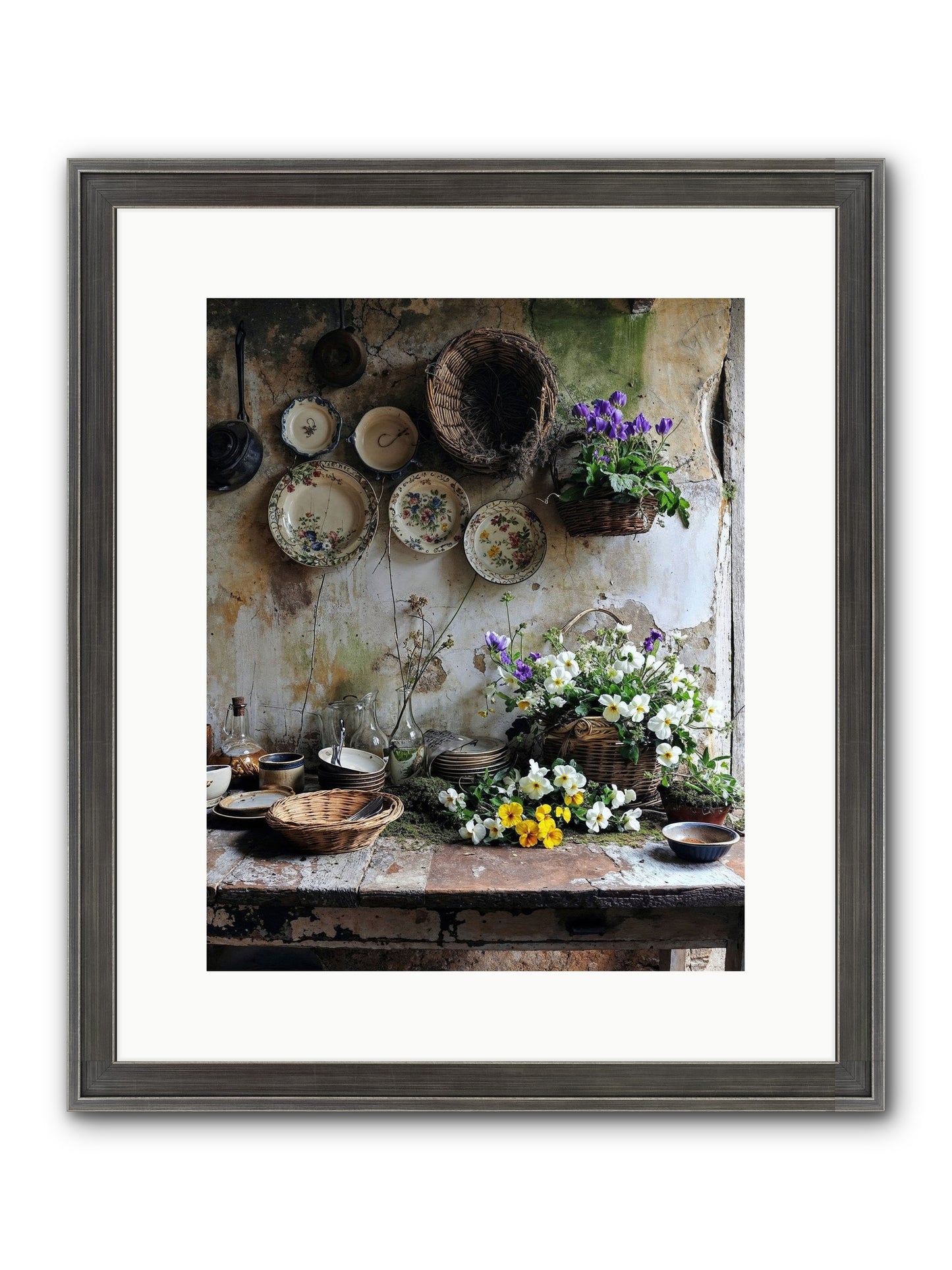 Not Far From Kensington Framed Print - Slimwoods Black/Silver 12x15