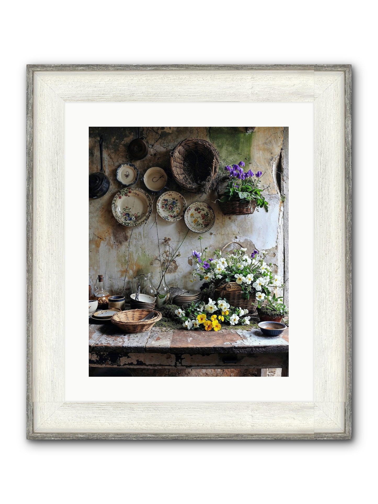 Not Far From Kensington Framed Print - Driftwood White 16x20