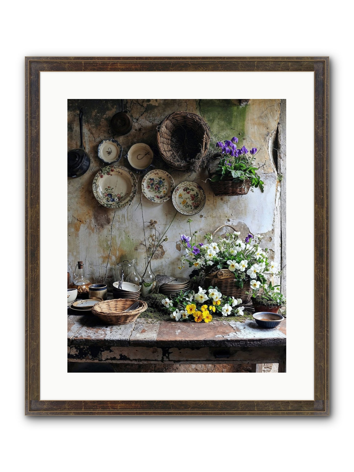 Not Far From Kensington Framed Print - Slimwoods Black/Gold 16x20