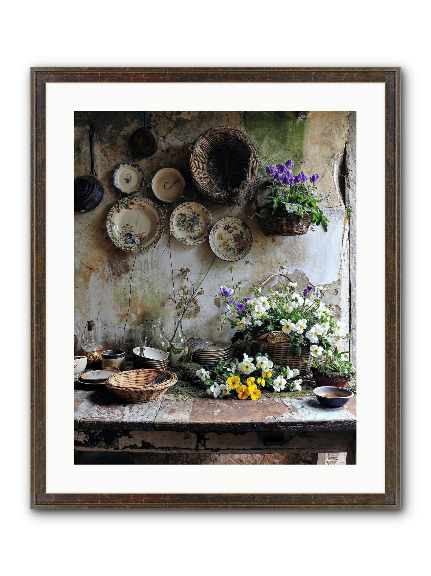 Not Far From Kensington Framed Print - Slimwoods Black/Gold 20x25