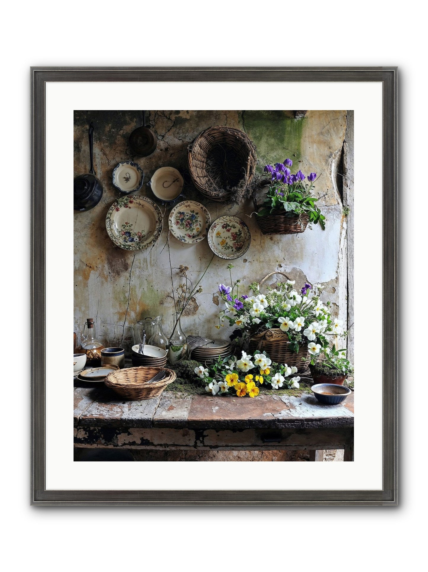 Not Far From Kensington Framed Print - Slimwoods Black/Silver 20x25