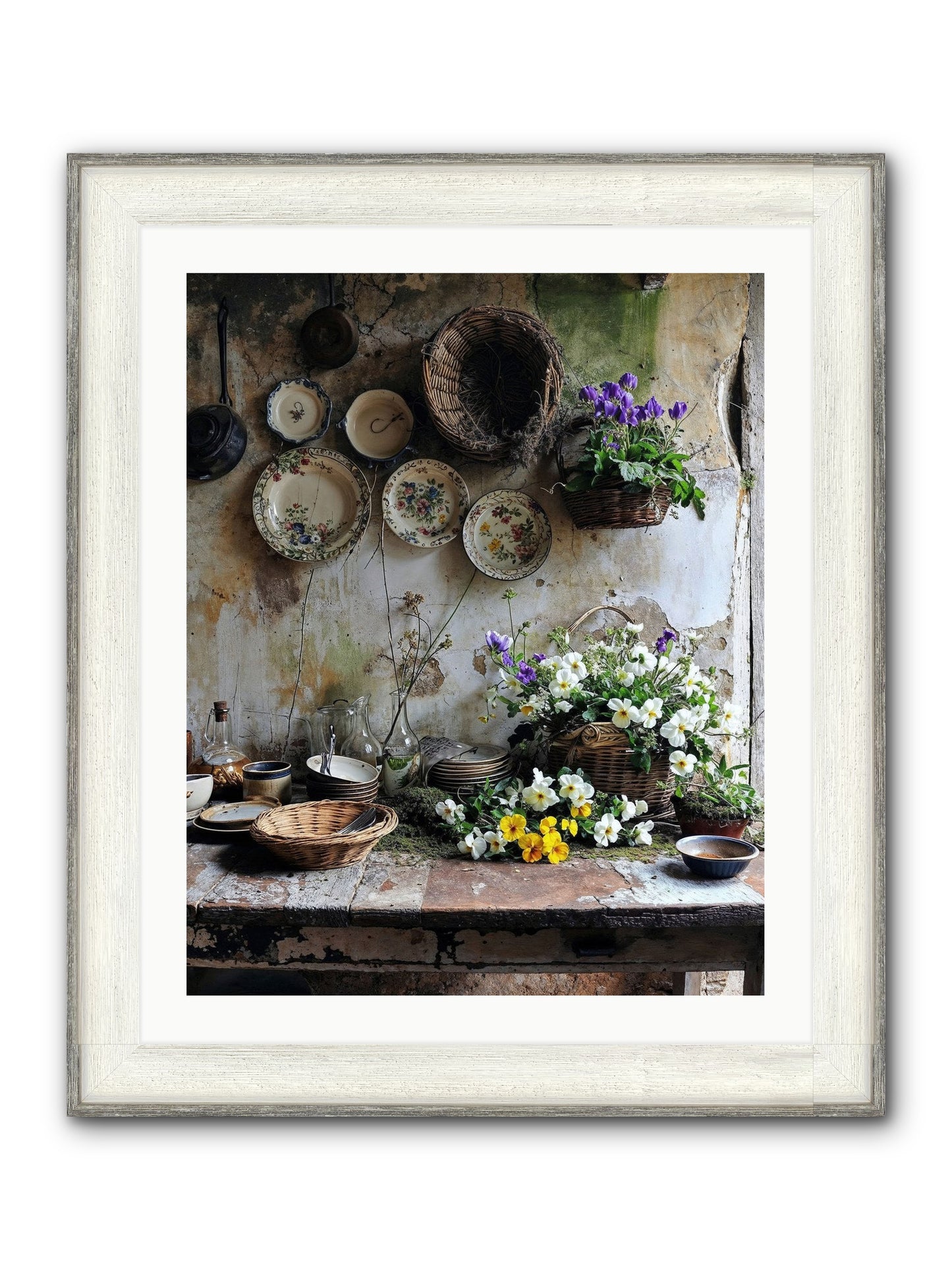 Not Far From Kensington Framed Print - Driftwood White 24x30