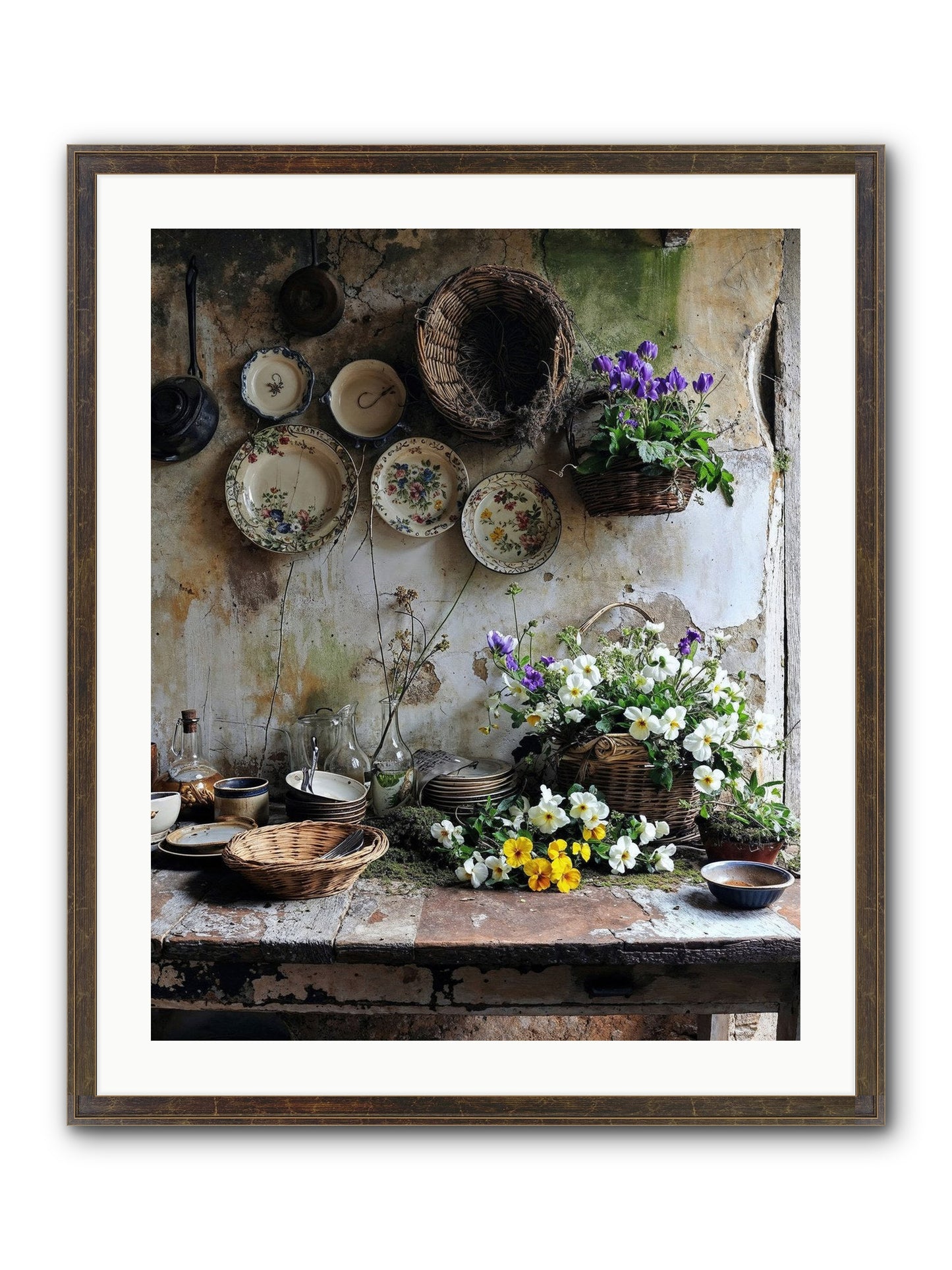Not Far From Kensington Framed Print - Slimwoods Black/Gold 24x30