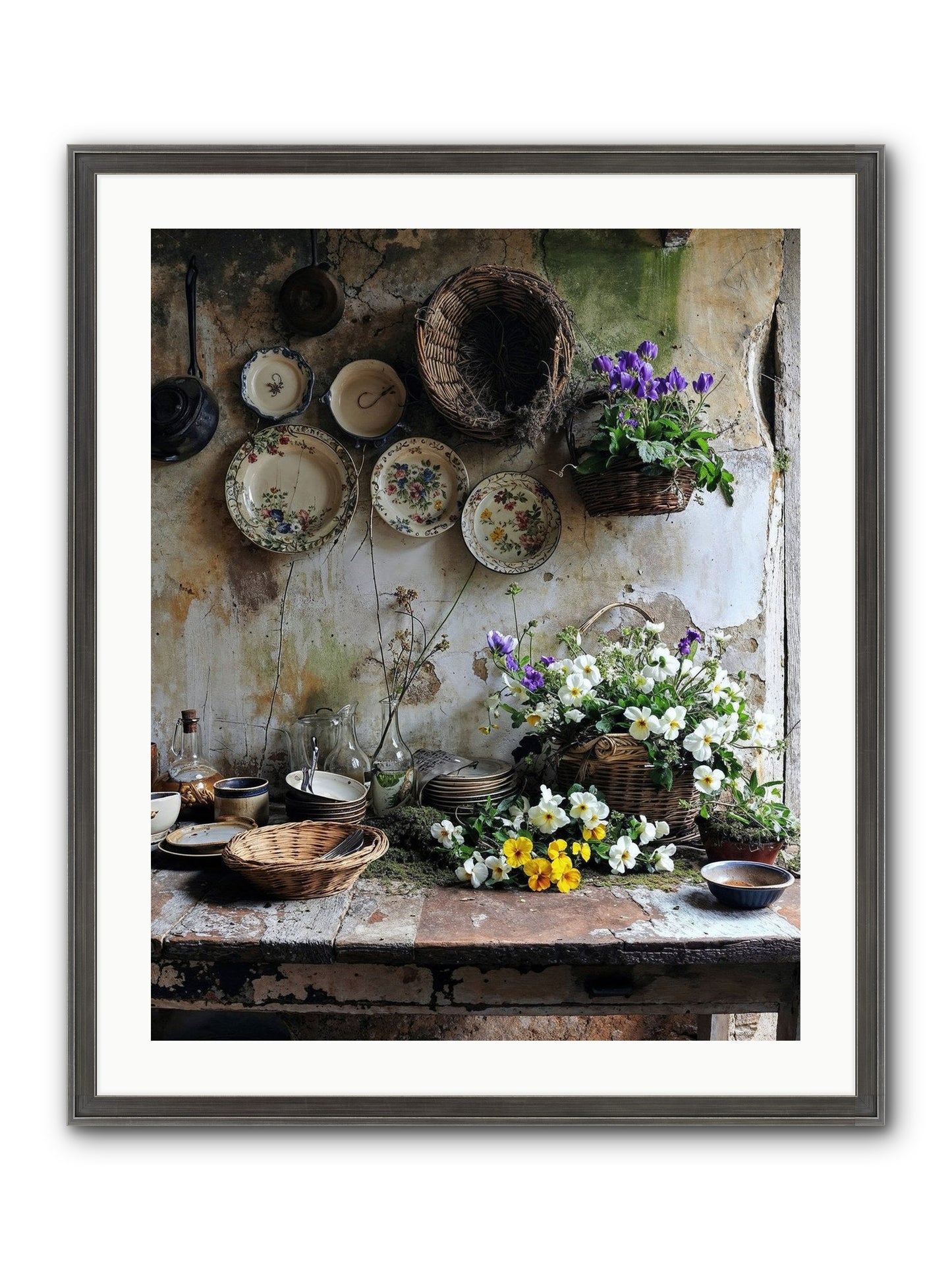 Not Far From Kensington Framed Print - Slimwoods Black/Silver 24x30