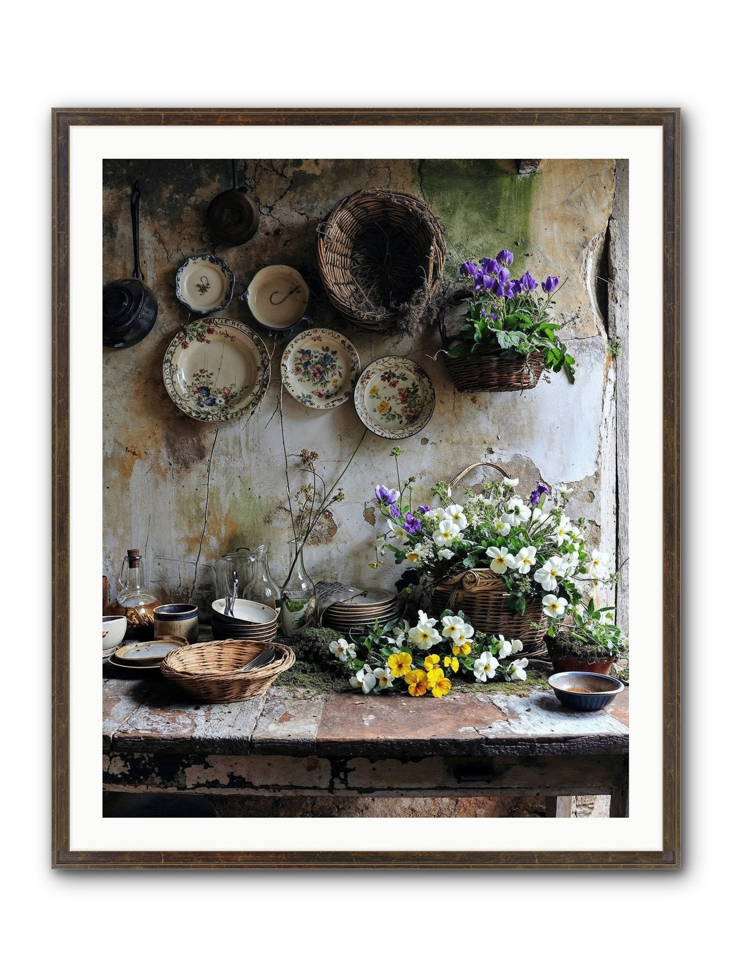 Not Far From Kensington Framed Print - Slimwoods Black/Gold 32x40
