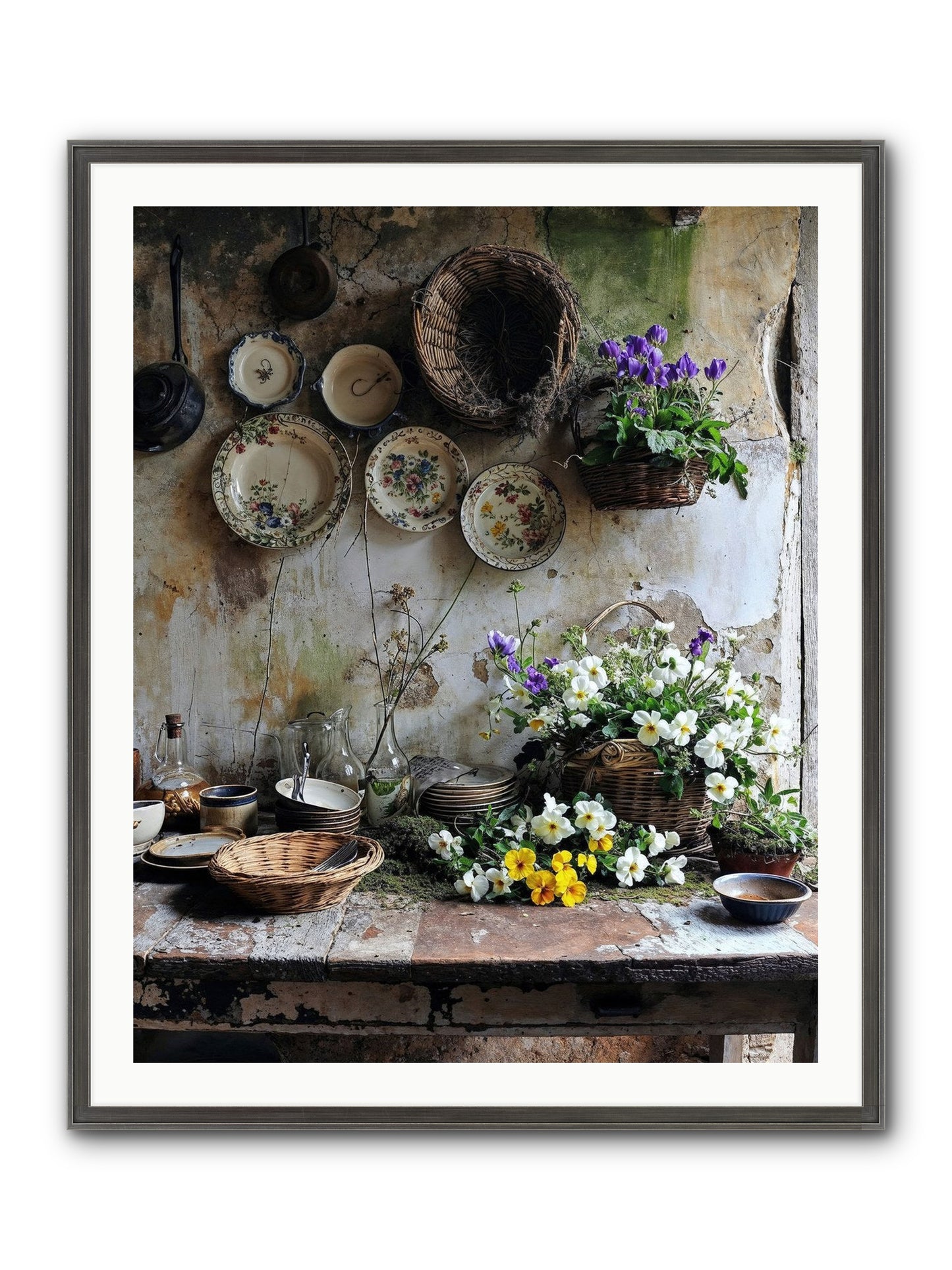 Not Far From Kensington Framed Print - Slimwoods Black/Silver 32x40