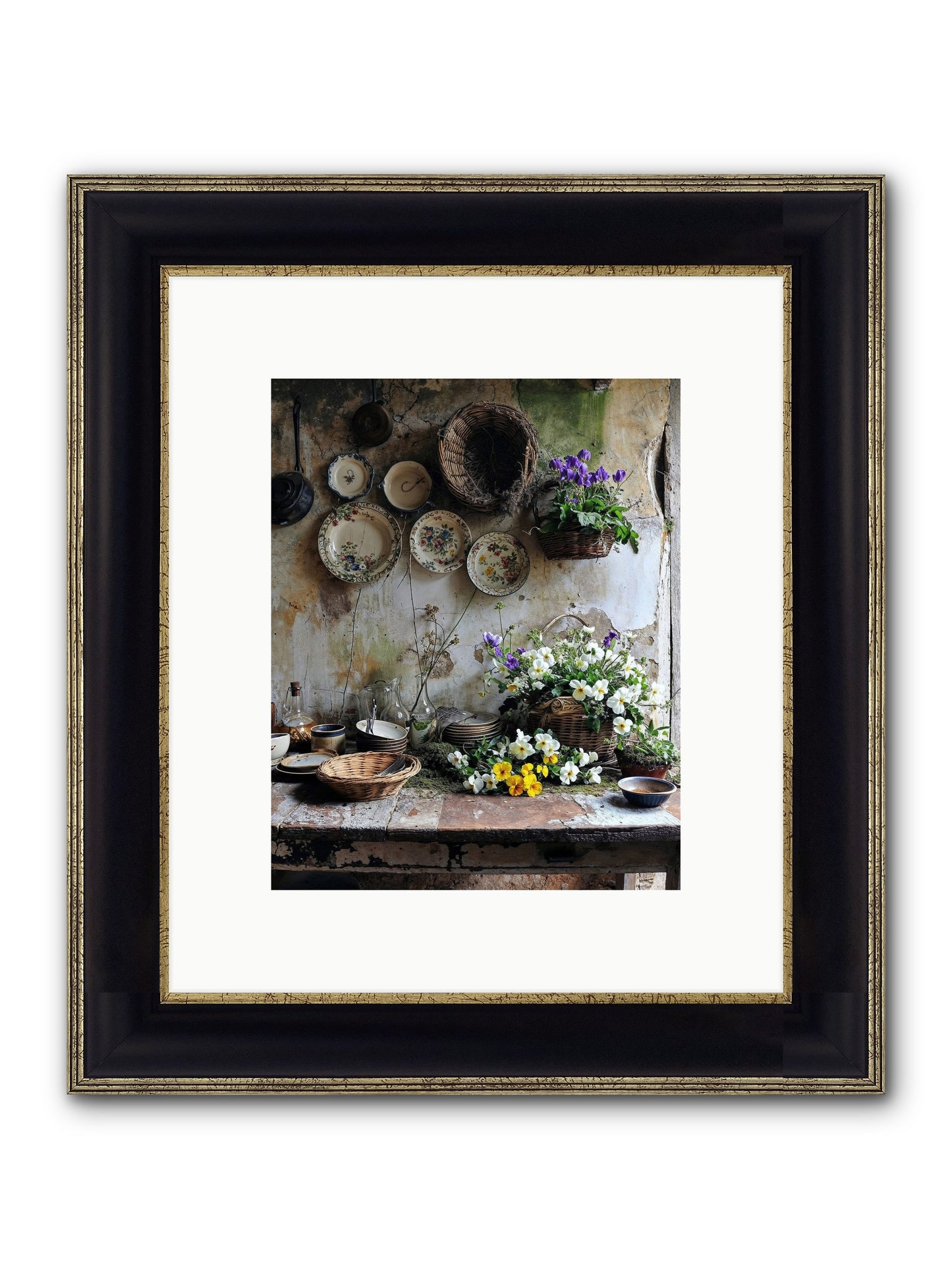 Not Far From Kensington Framed Print - Black & Gold 8x10