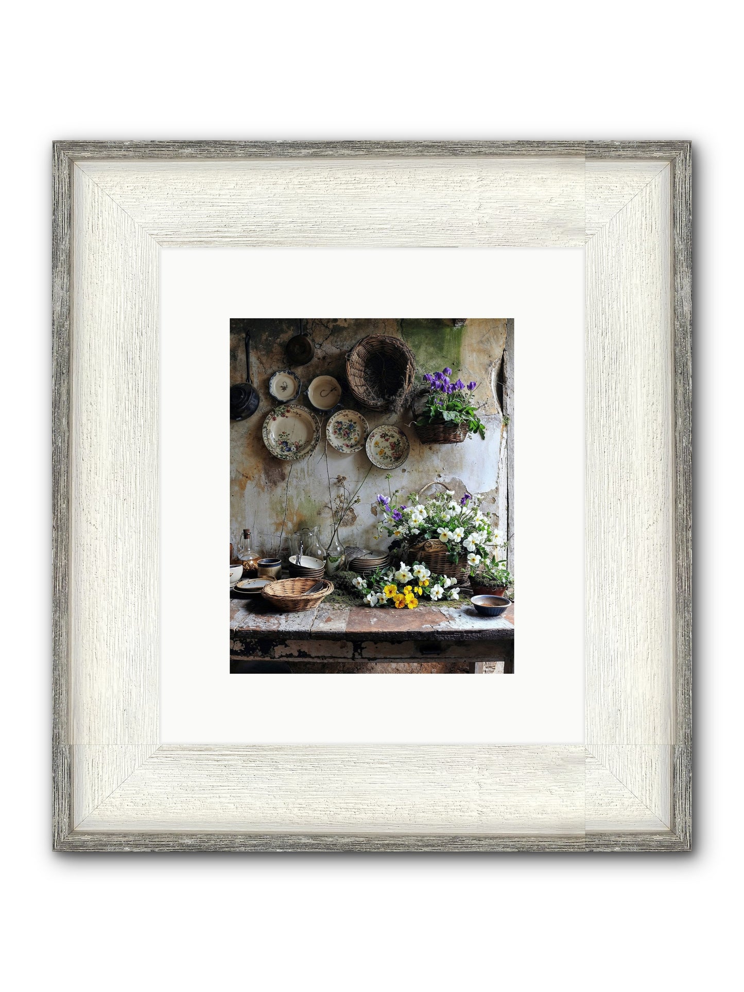 Not Far From Kensington Framed Print - Driftwood White 8x10
