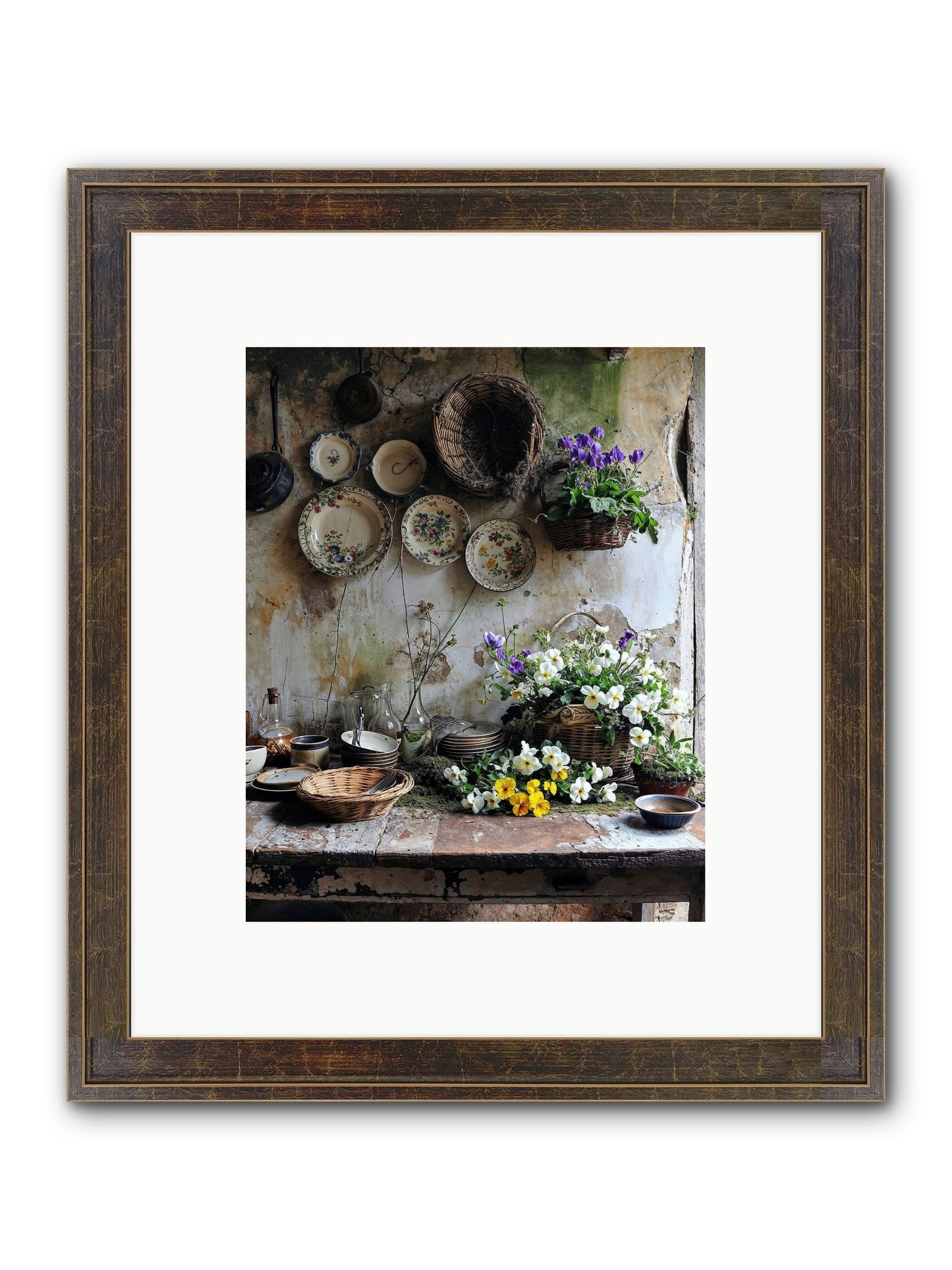 Not Far From Kensington Framed Print - Slimwoods Black/Gold 8x10