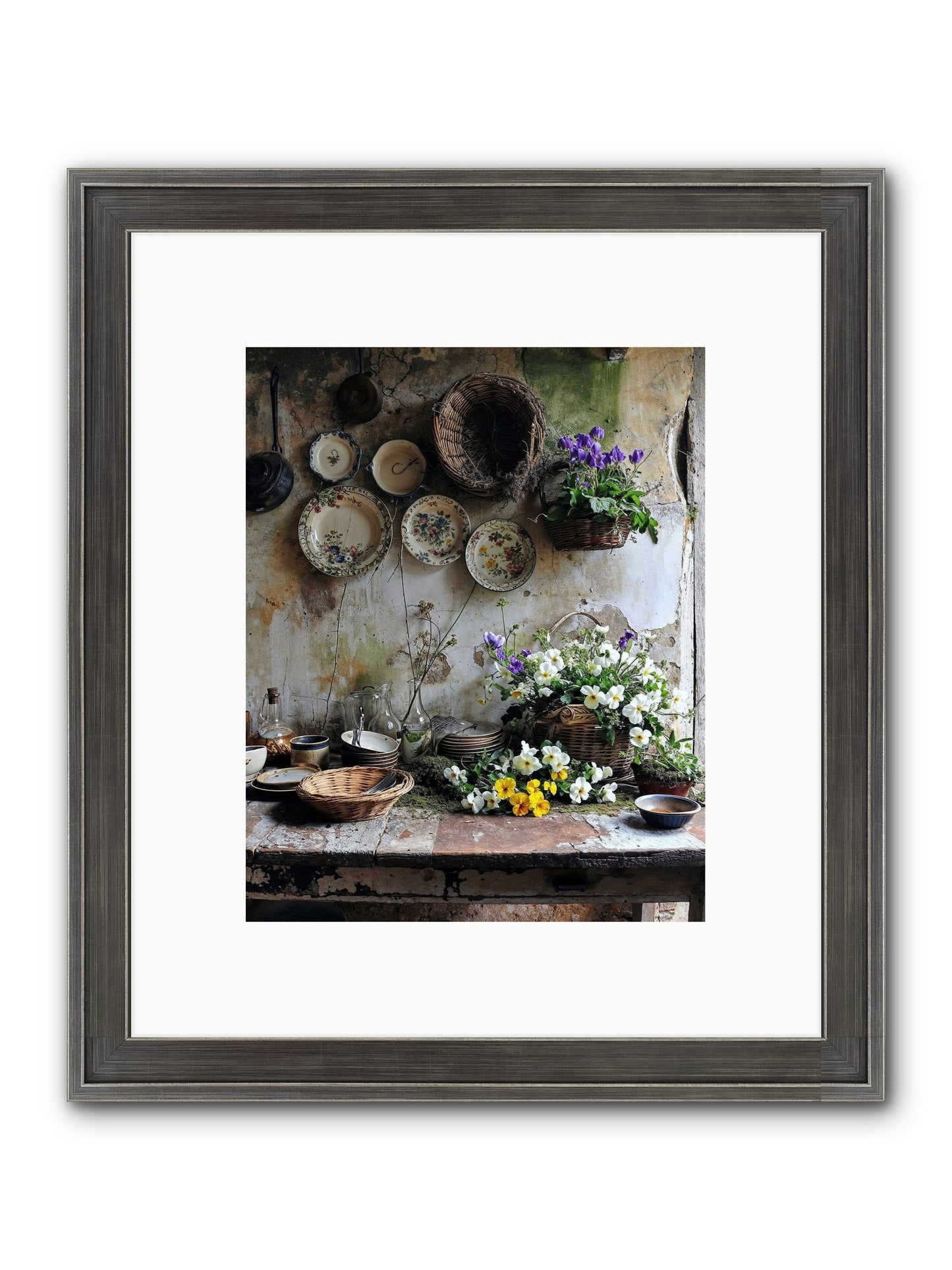 Not Far From Kensington Framed Print - Slimwoods Black/Silver 8x10