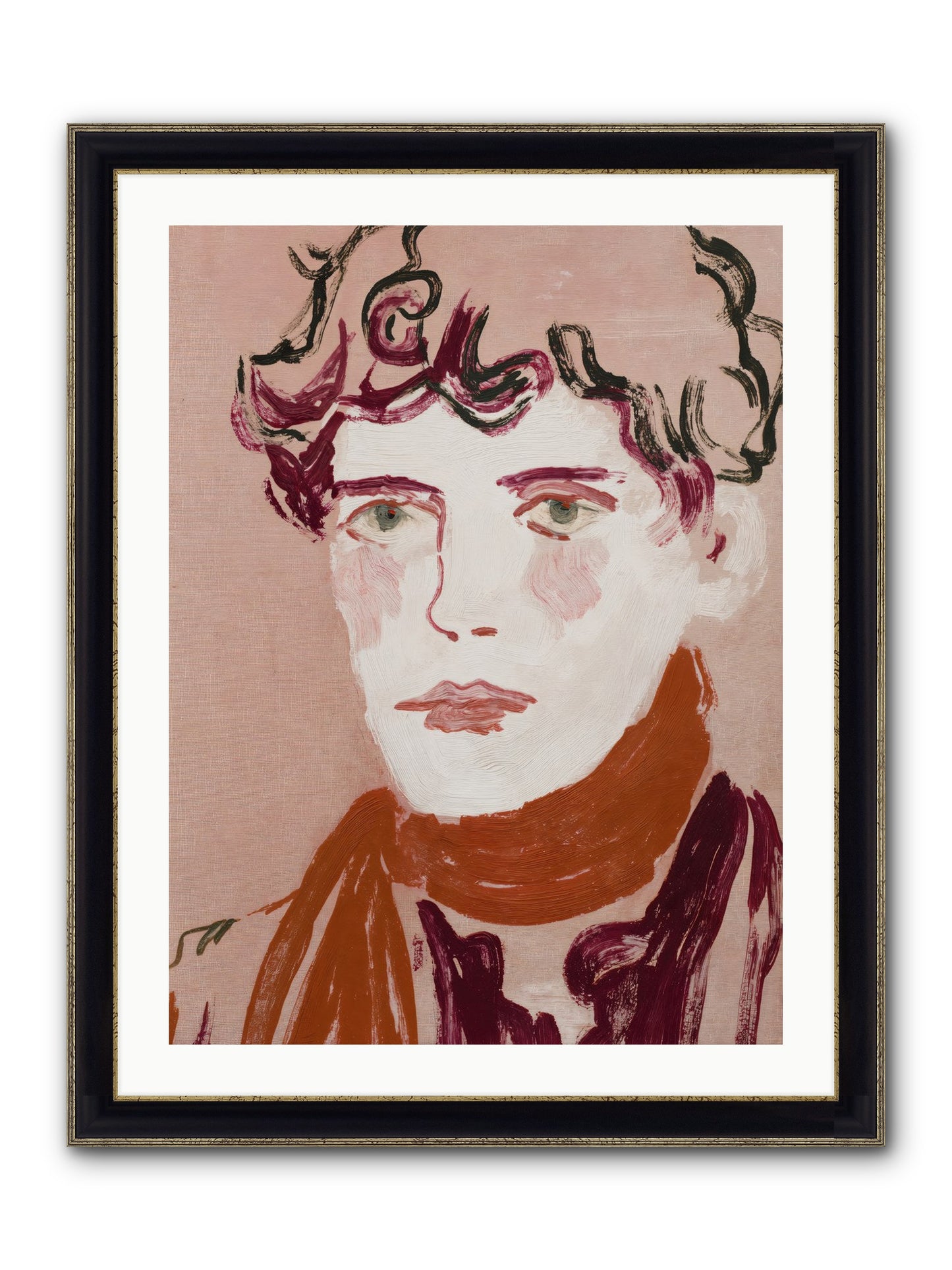 Not The Masquerading Type Framed Print - Black & Gold 24x32