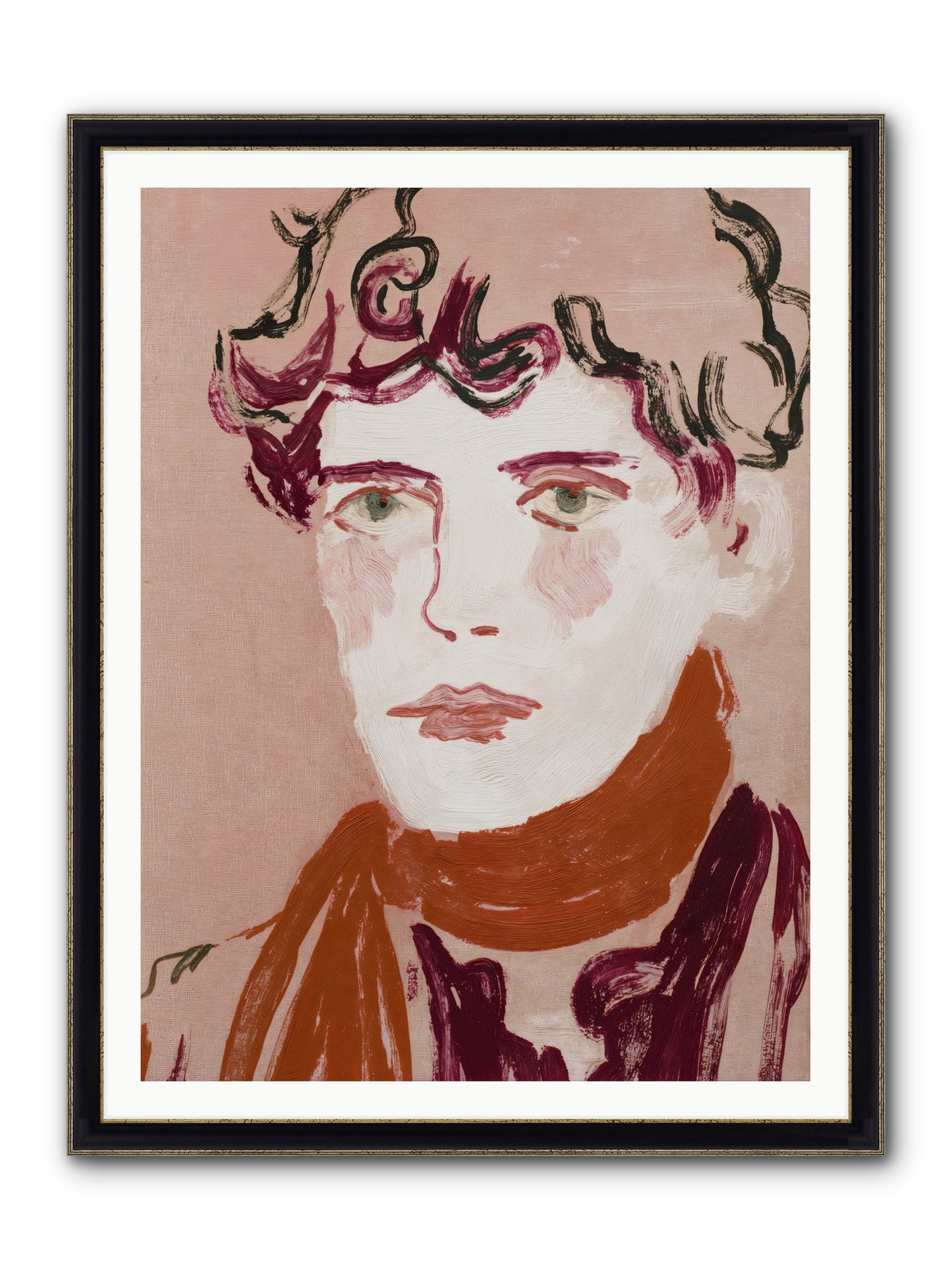 Not The Masquerading Type Framed Print - Black & Gold 36x48