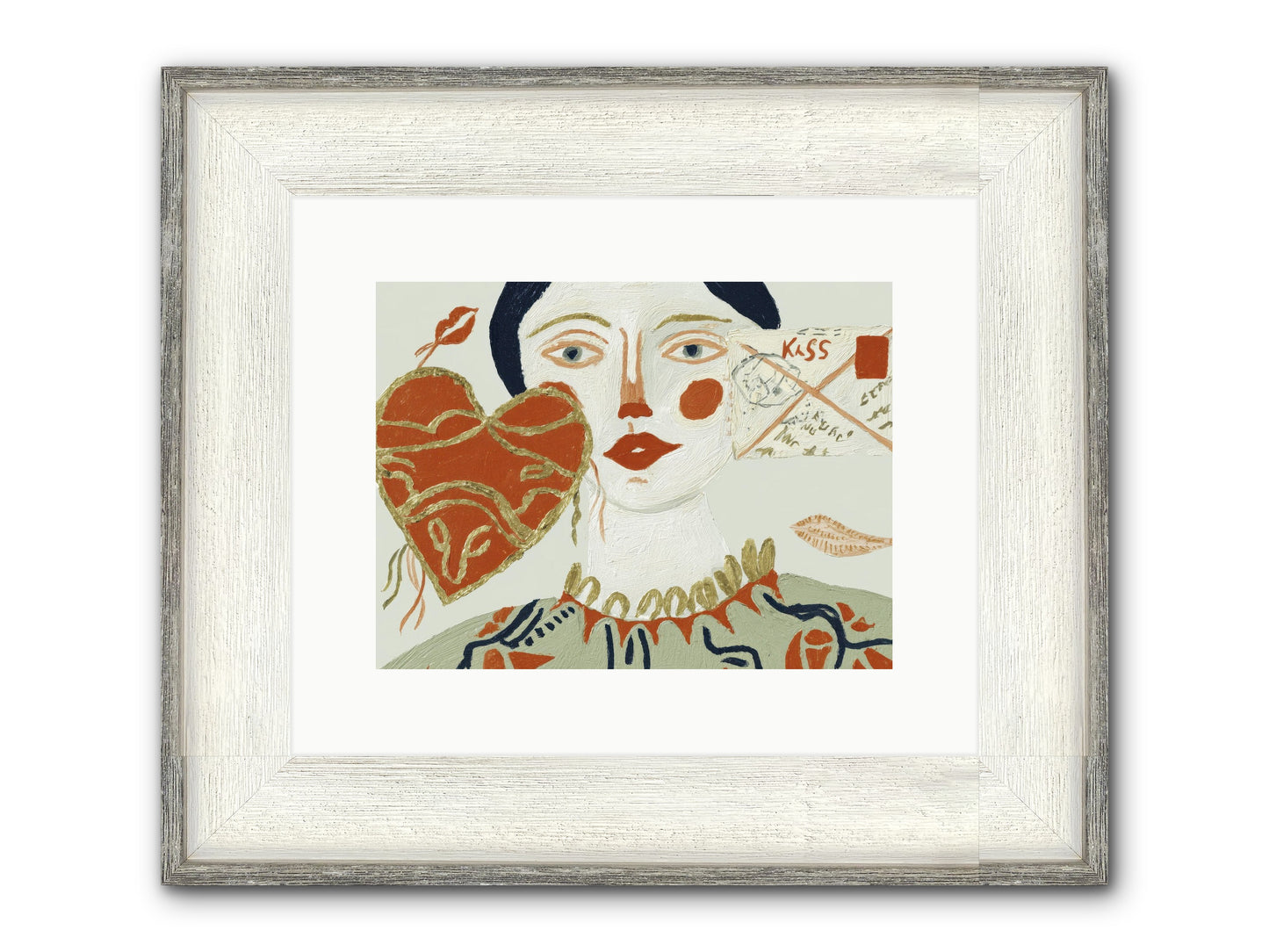 Notes For A Very Good Heart Framed Print - Driftwood White 12x9