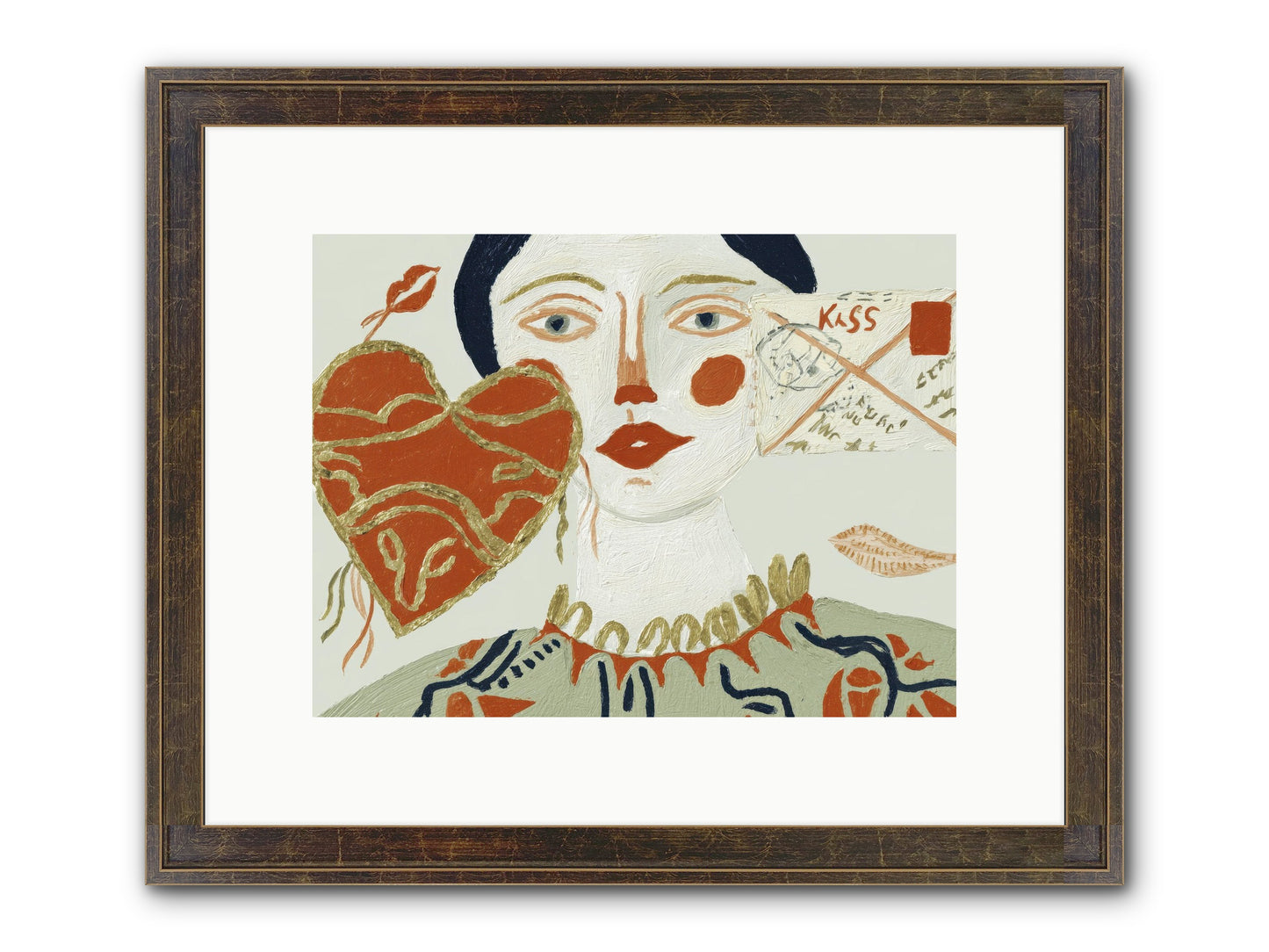 Notes For A Very Good Heart Framed Print - Slimwoods Black/Gold 12x9