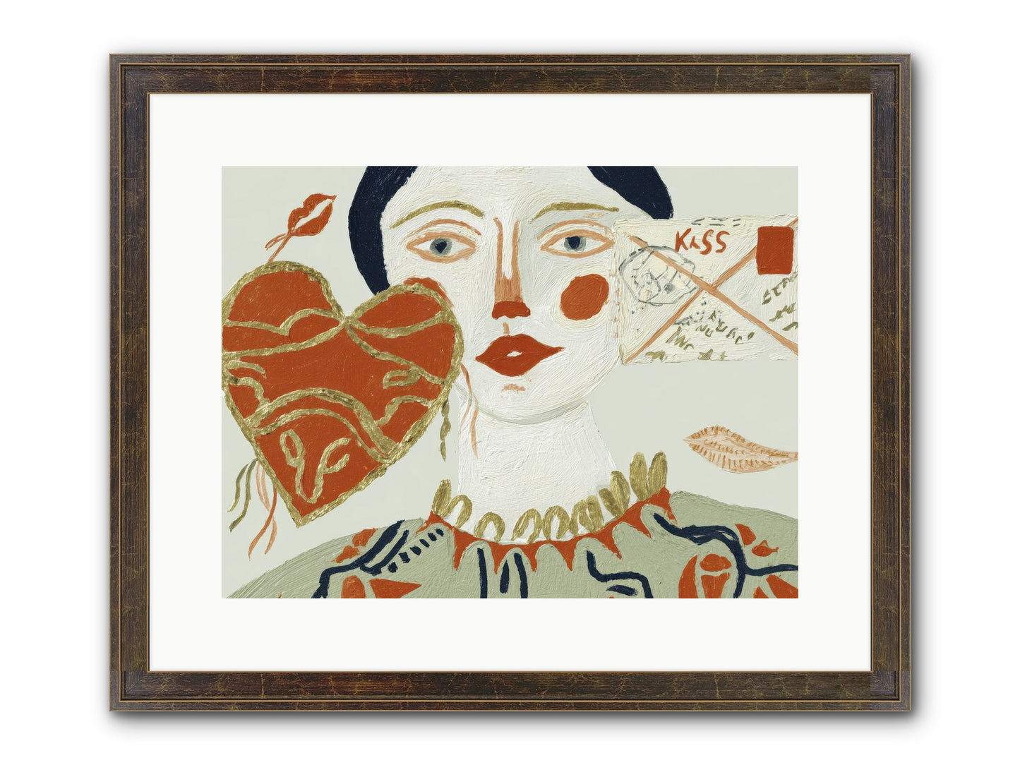 Notes For A Very Good Heart Framed Print - Slimwoods Black/Gold 16x12