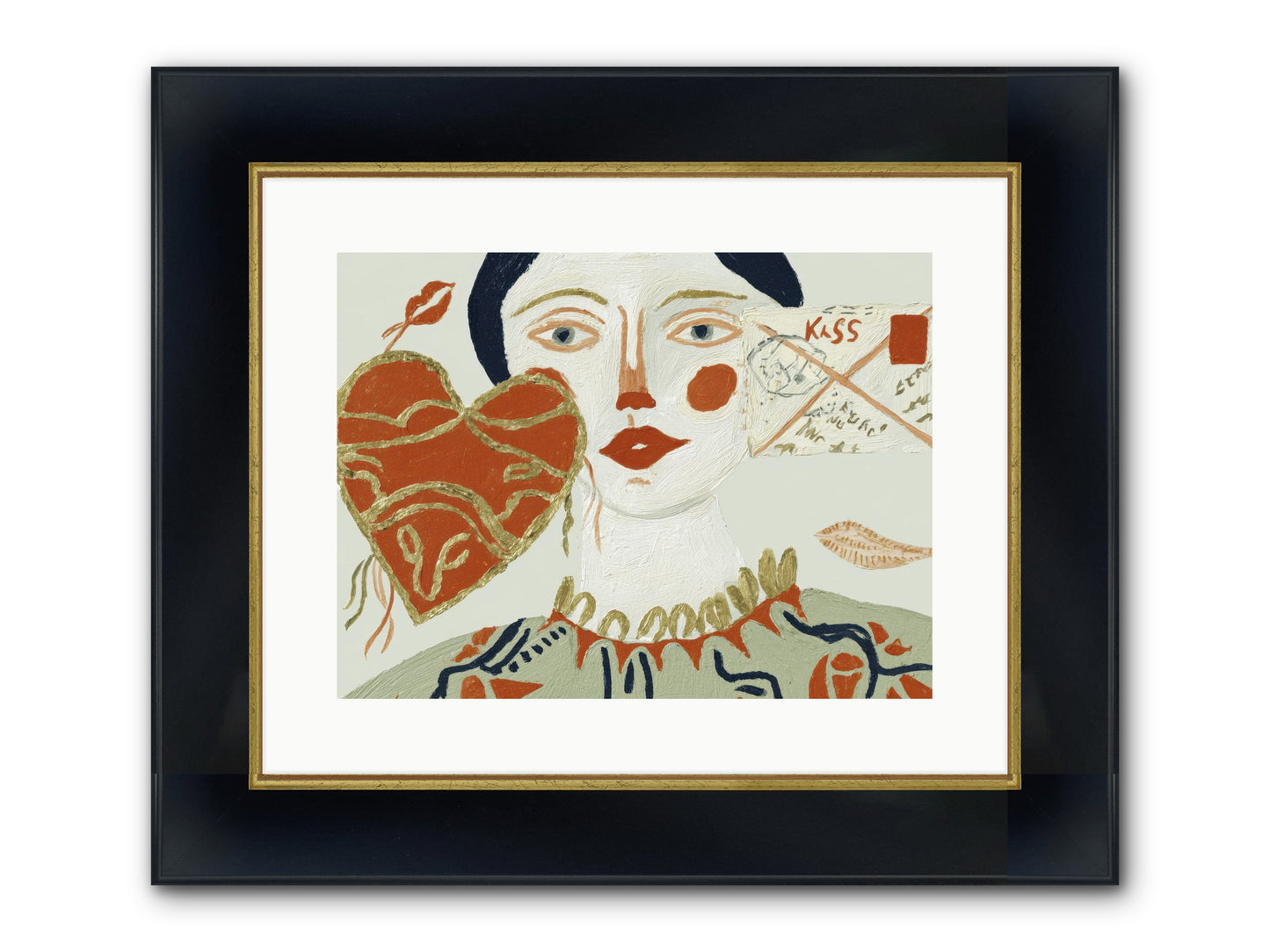 Notes For A Very Good Heart Framed Print - Wide Black w/Gold 16x12