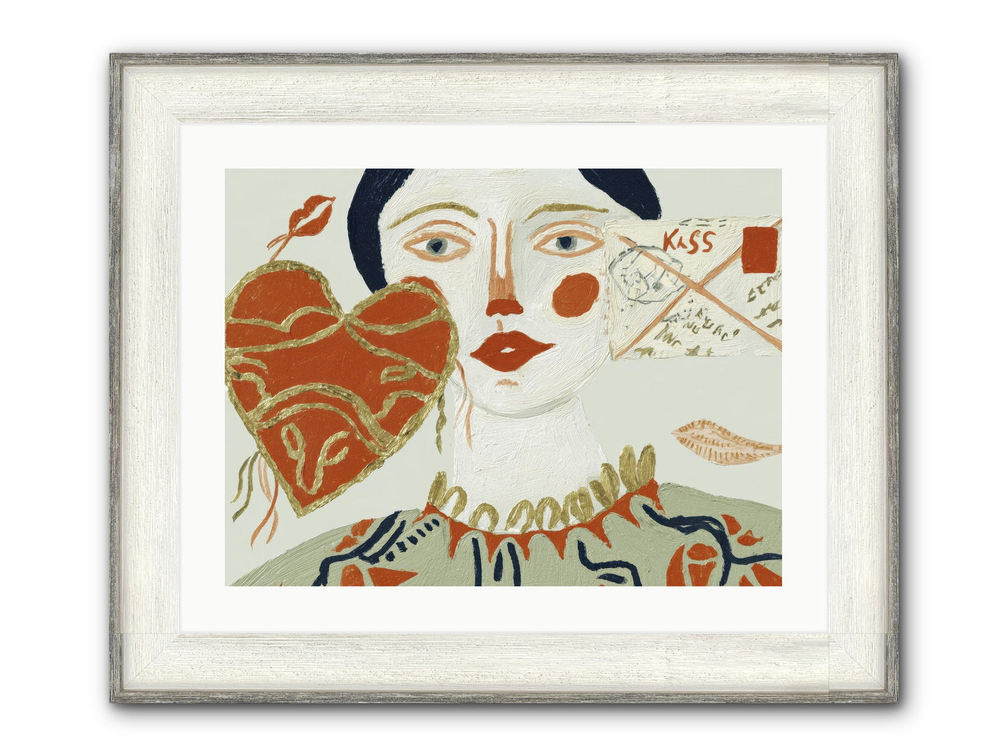 Notes For A Very Good Heart Framed Print - Driftwood White 24x18