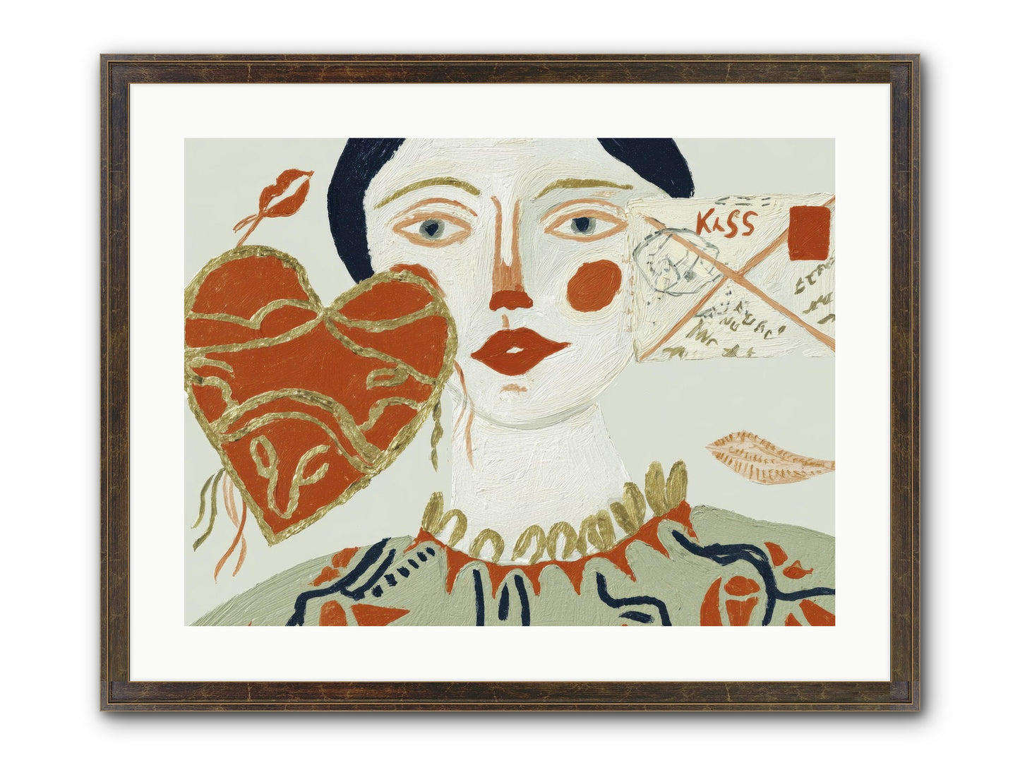 Notes For A Very Good Heart Framed Print - Slimwoods Black/Gold 24x18