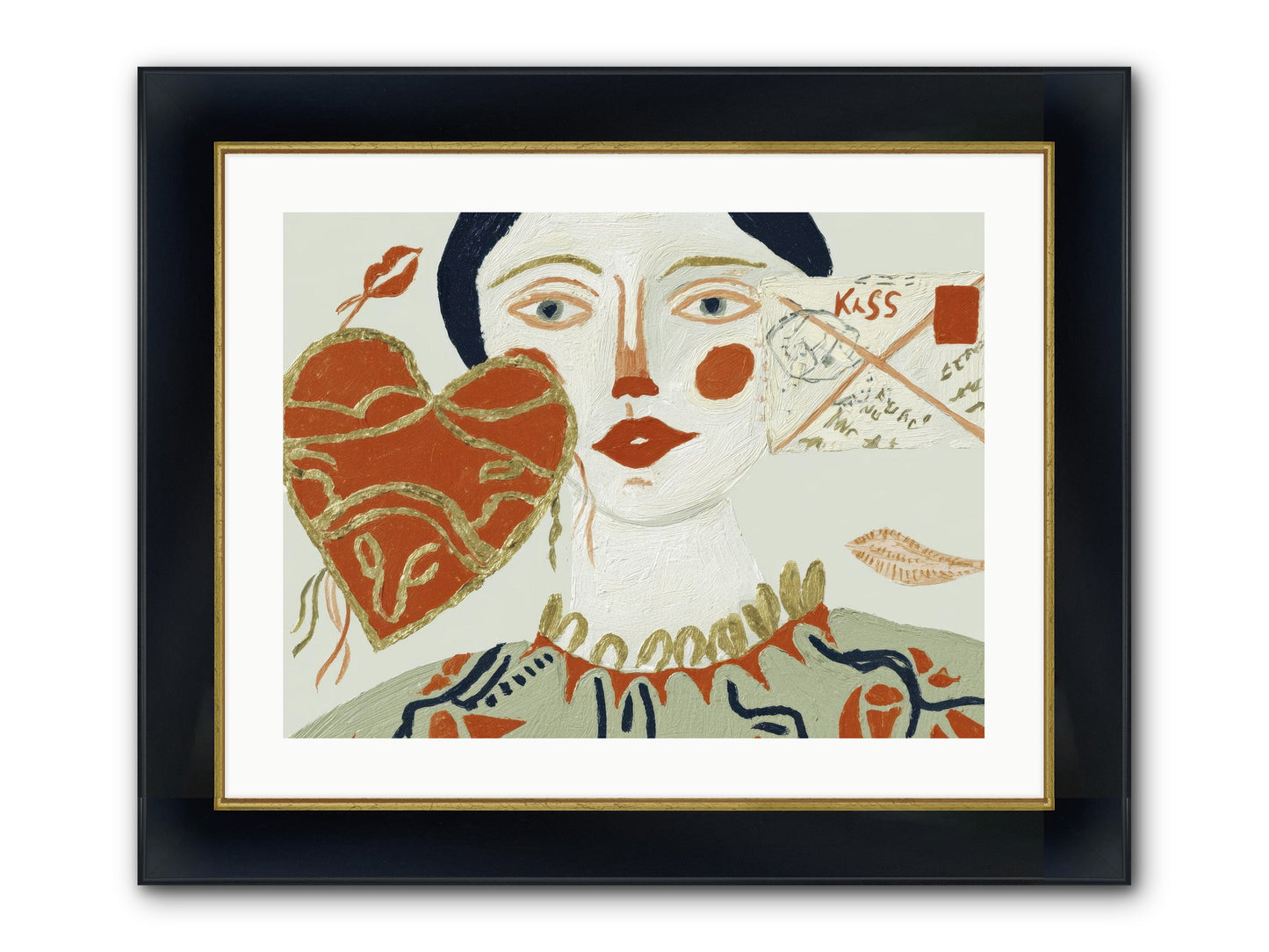 Notes For A Very Good Heart Framed Print - Wide Black w/Gold 24x18