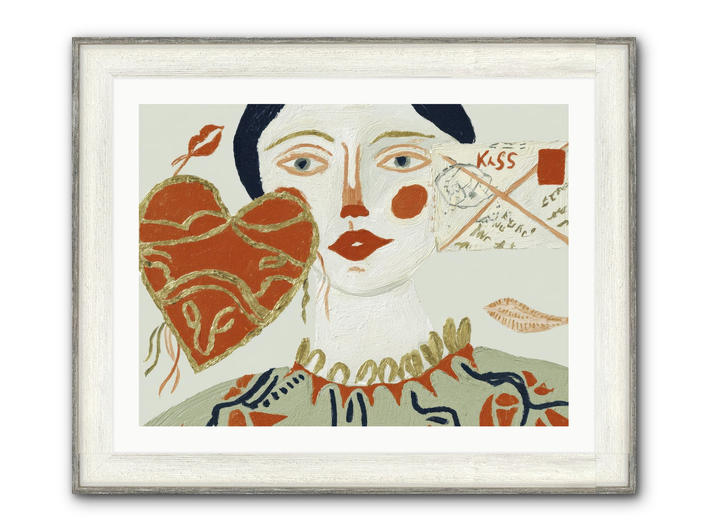 Notes For A Very Good Heart Framed Print - Driftwood White 32x24