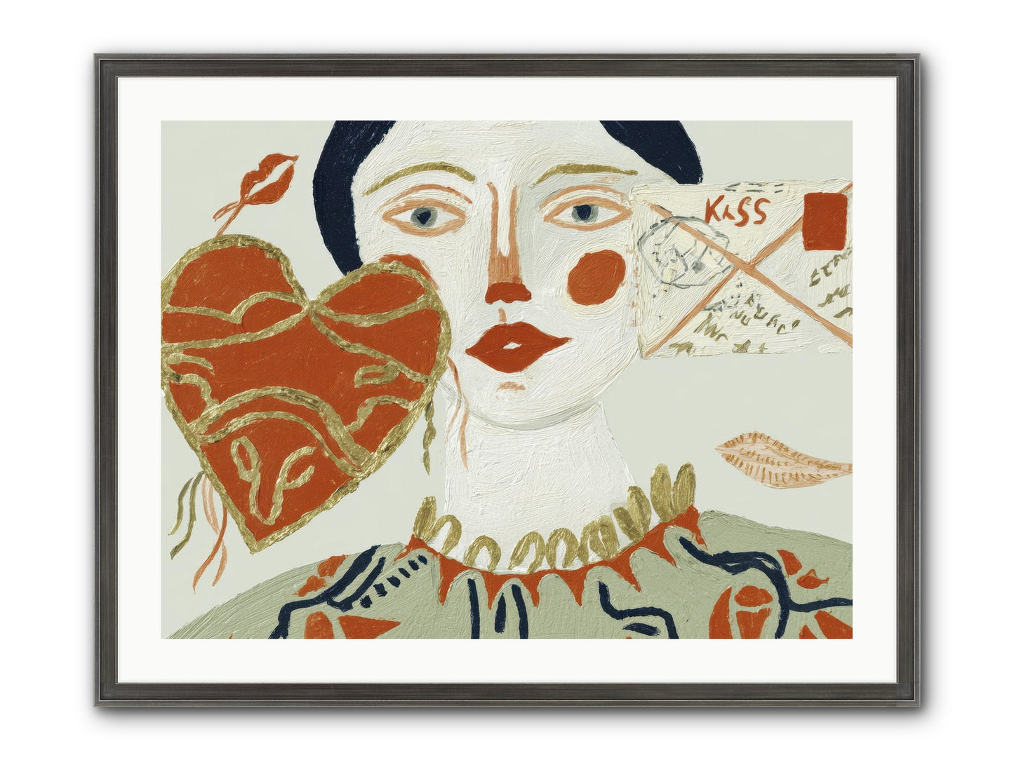Notes For A Very Good Heart Framed Print - Slimwoods Black/Silver 32x24