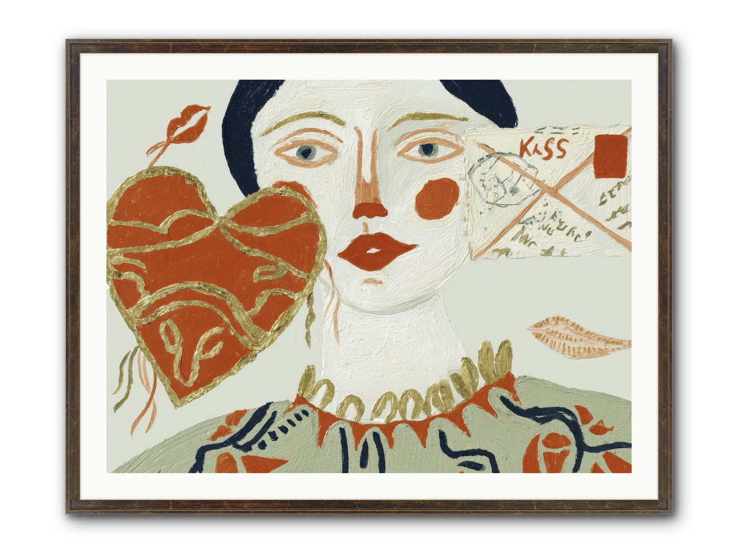Notes For A Very Good Heart Framed Print - Slimwoods Black/Gold 40x30
