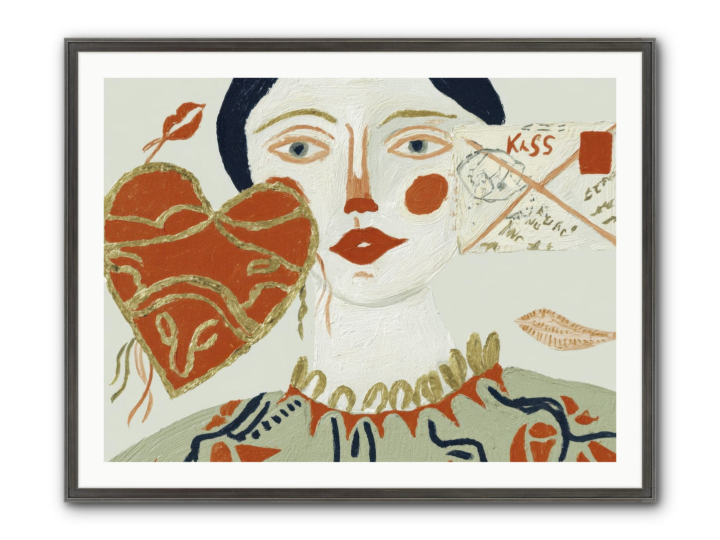 Notes For A Very Good Heart Framed Print - Slimwoods Black/Silver 40x30