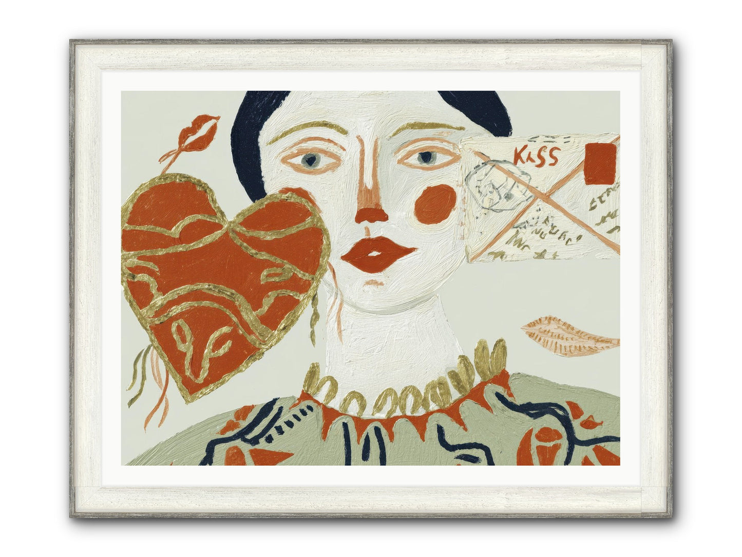 Notes For A Very Good Heart Framed Print - Driftwood White 48x36