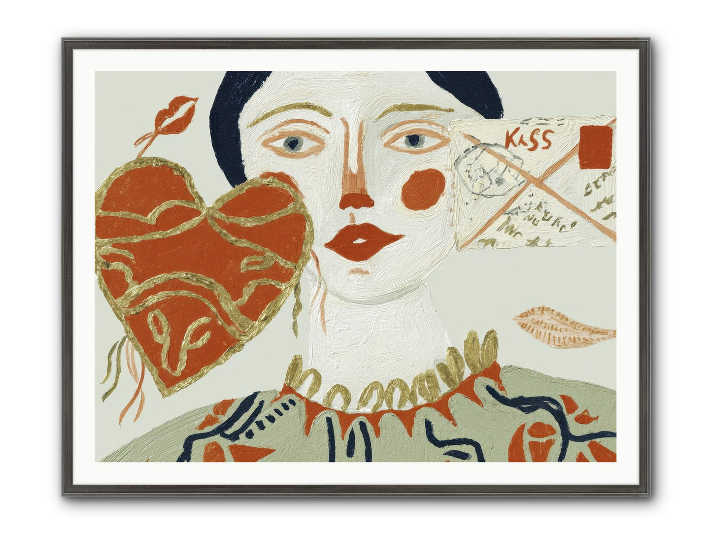 Notes For A Very Good Heart Framed Print - Slimwoods Black/Silver 48x36
