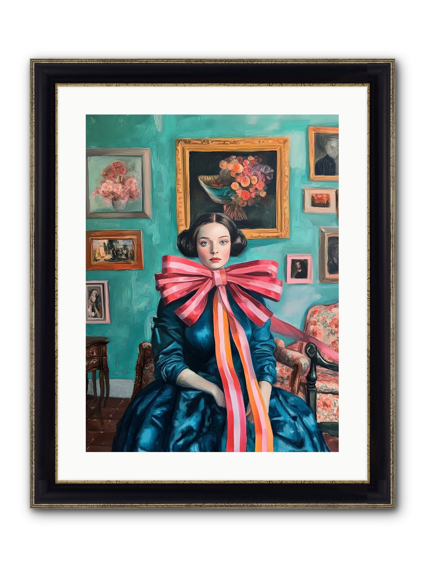 Notes From A Bow Enchantress Framed Print - Black & Gold 18x24