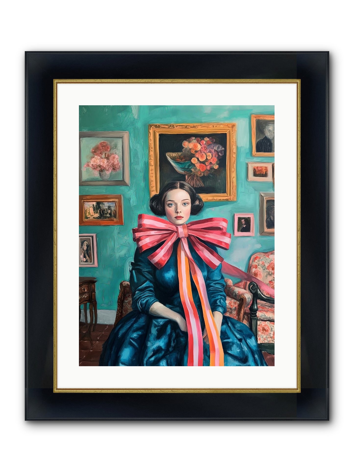 Notes From A Bow Enchantress Framed Print - Wide Black w/Gold 18x24