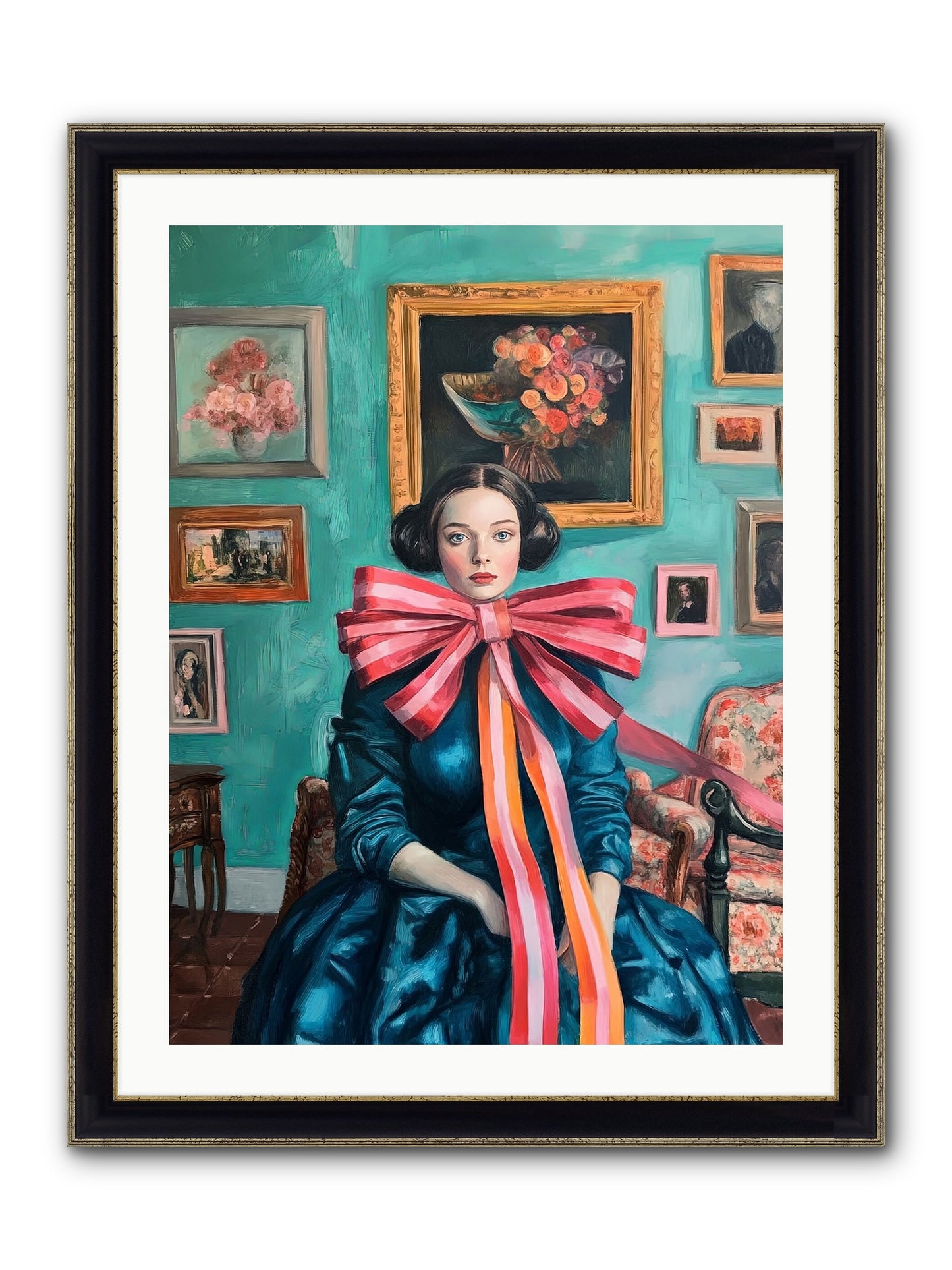 Notes From A Bow Enchantress Framed Print - Black & Gold 24x32