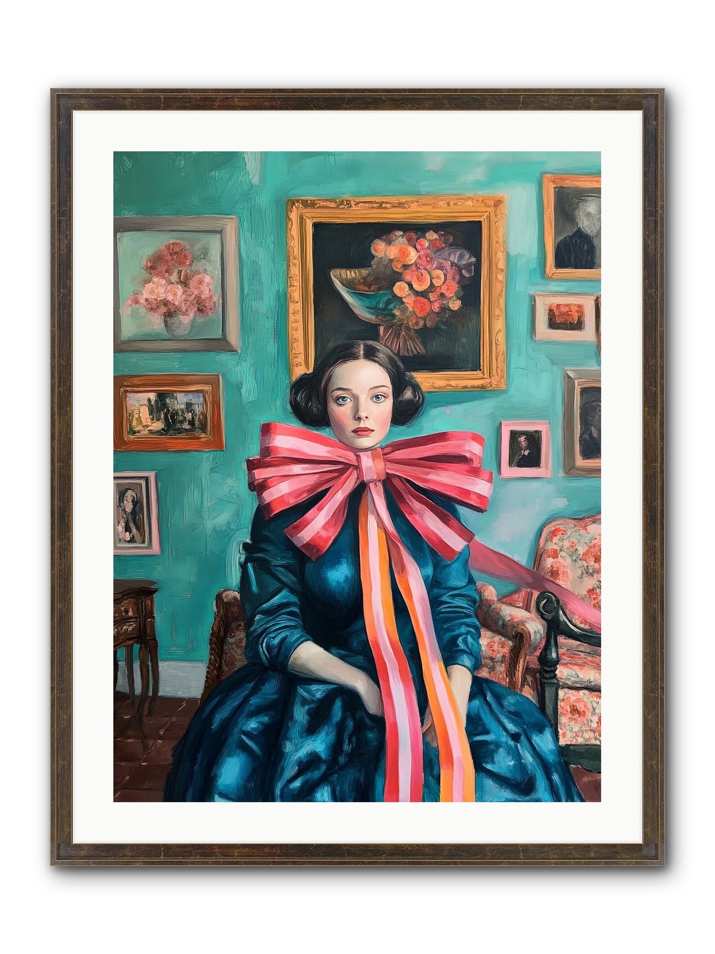 Notes From A Bow Enchantress Framed Print - Slimwoods Black/Gold 24x32