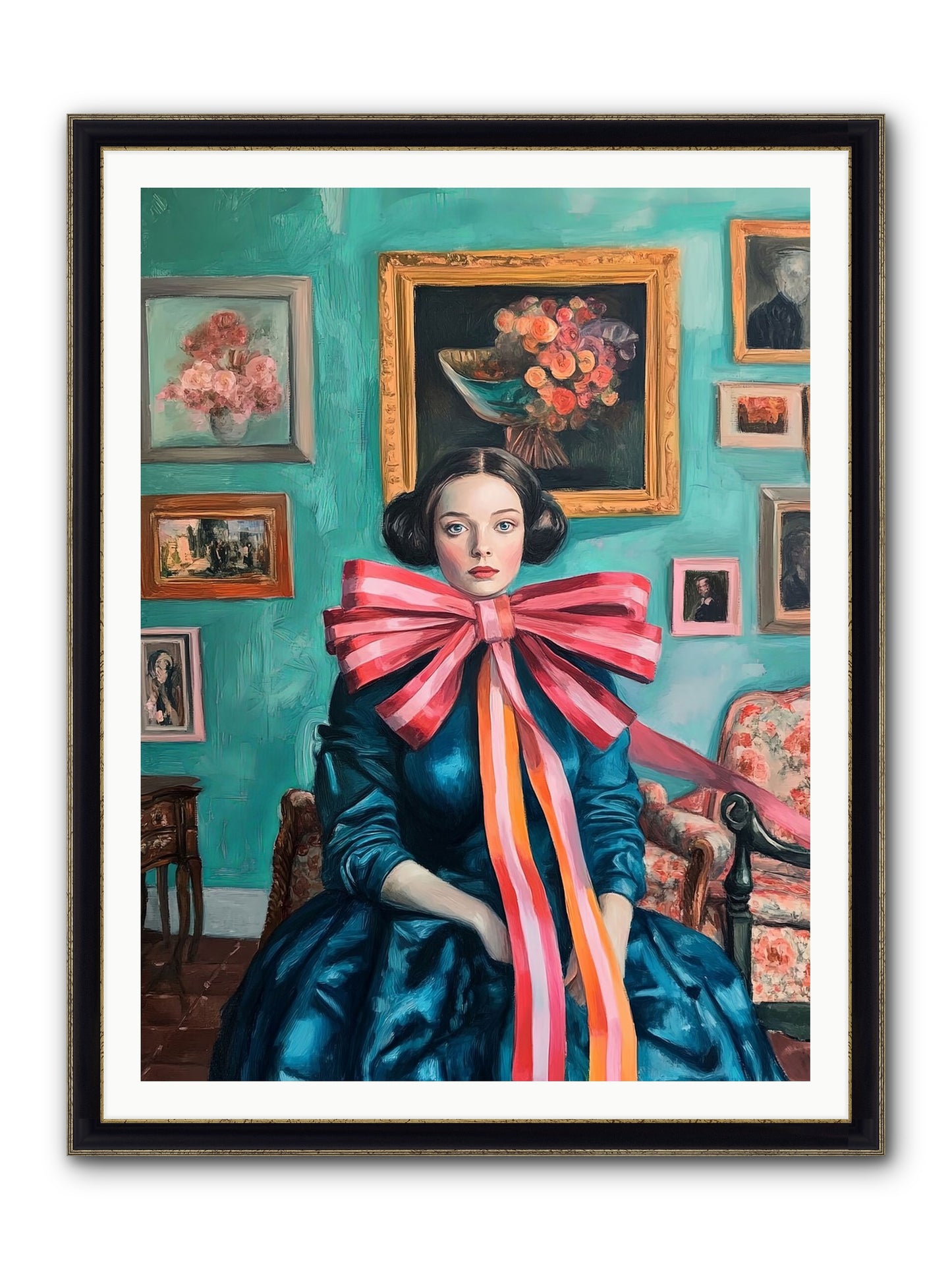 Notes From A Bow Enchantress Framed Print - Black & Gold 36x48