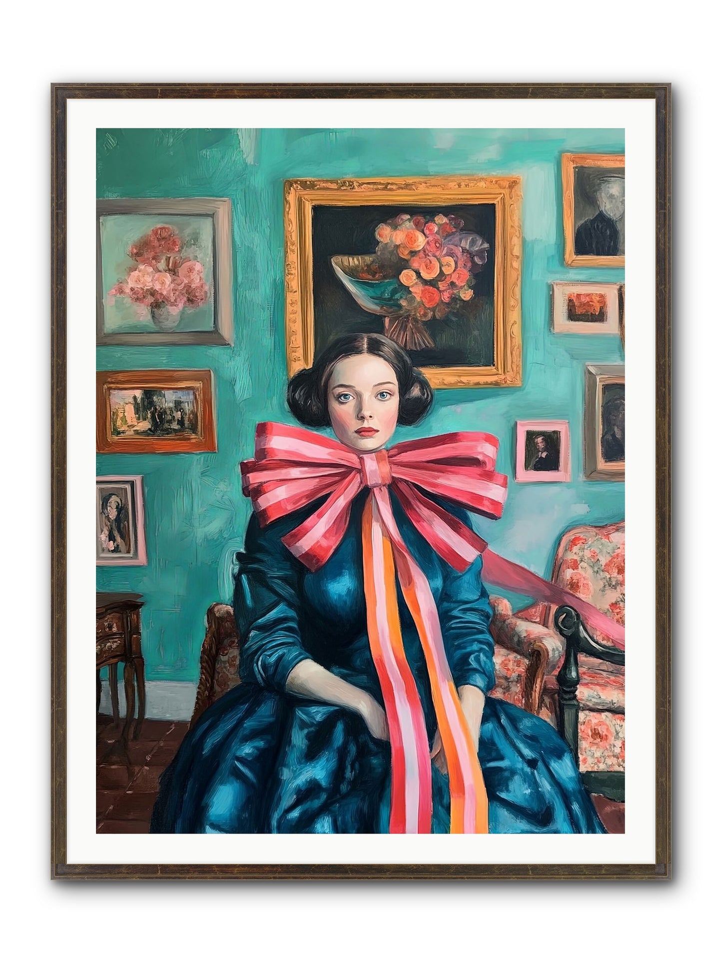 Notes From A Bow Enchantress Framed Print - Slimwoods Black/Gold 36x48