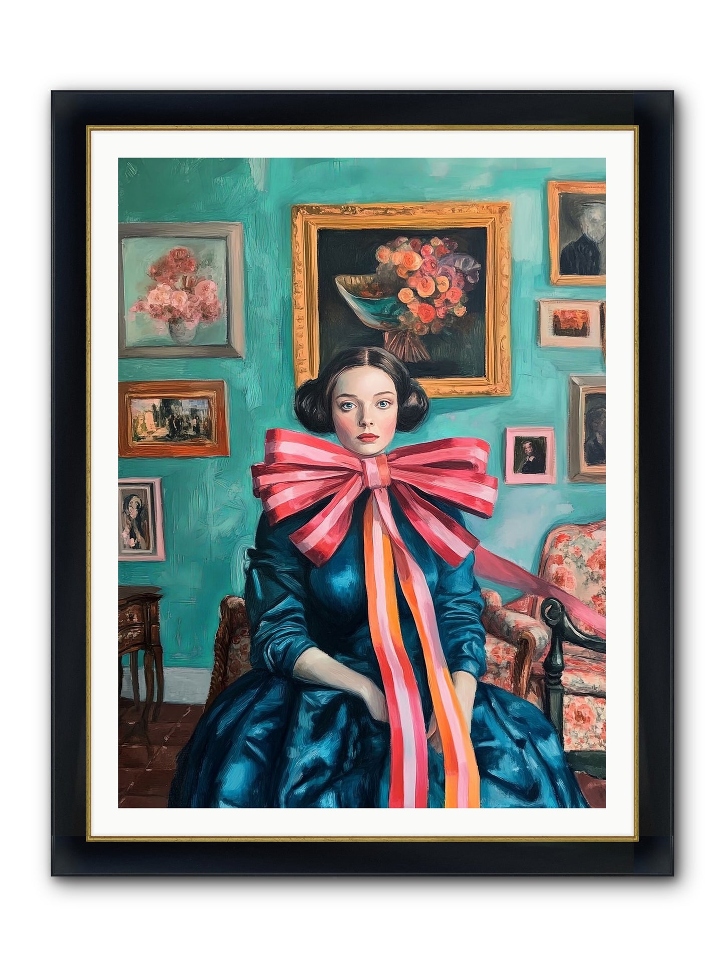 Notes From A Bow Enchantress Framed Print - Wide Black w/Gold 36x48