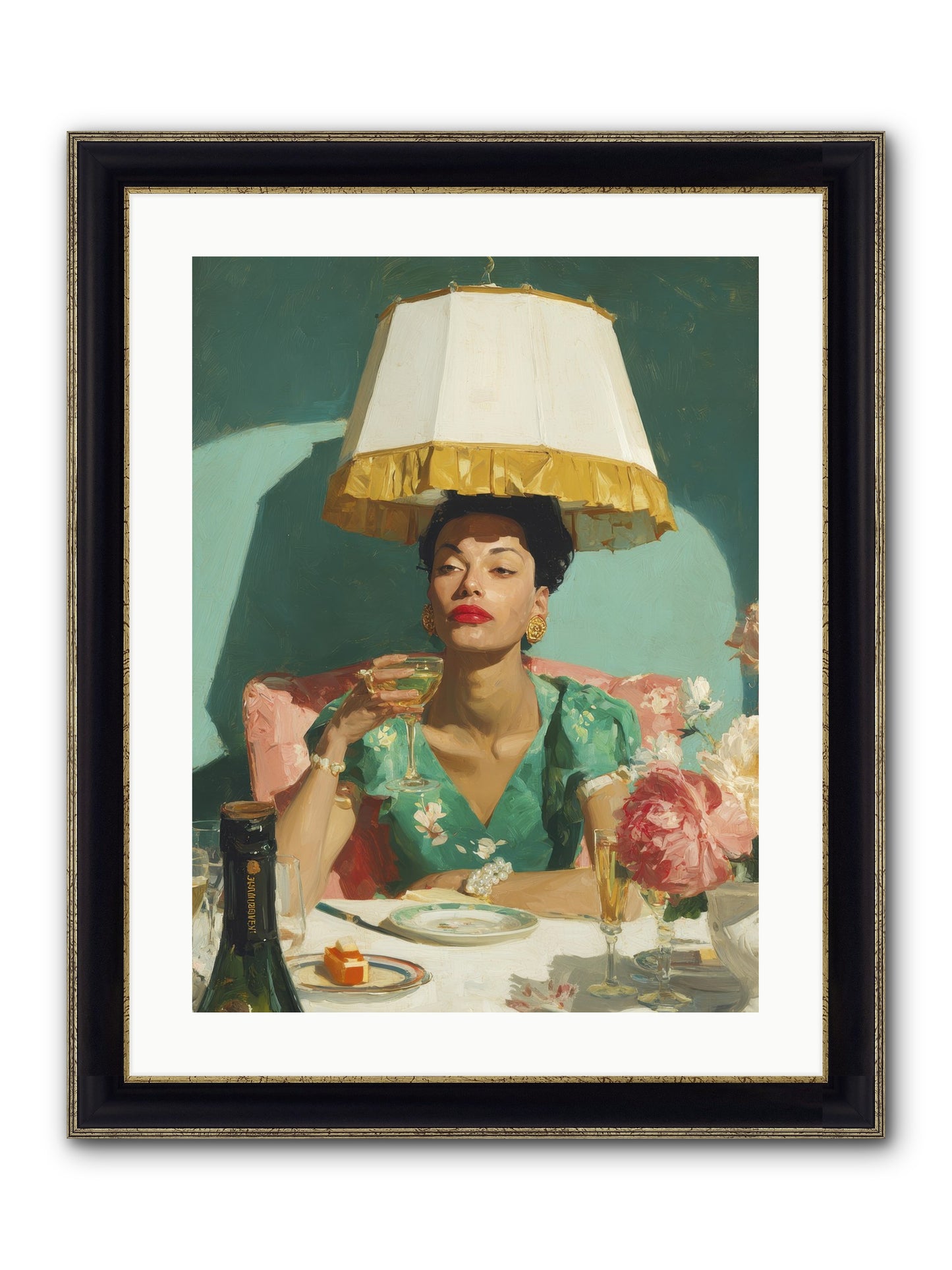 Notes From The Attic Suite Framed Print - Black & Gold 18x24