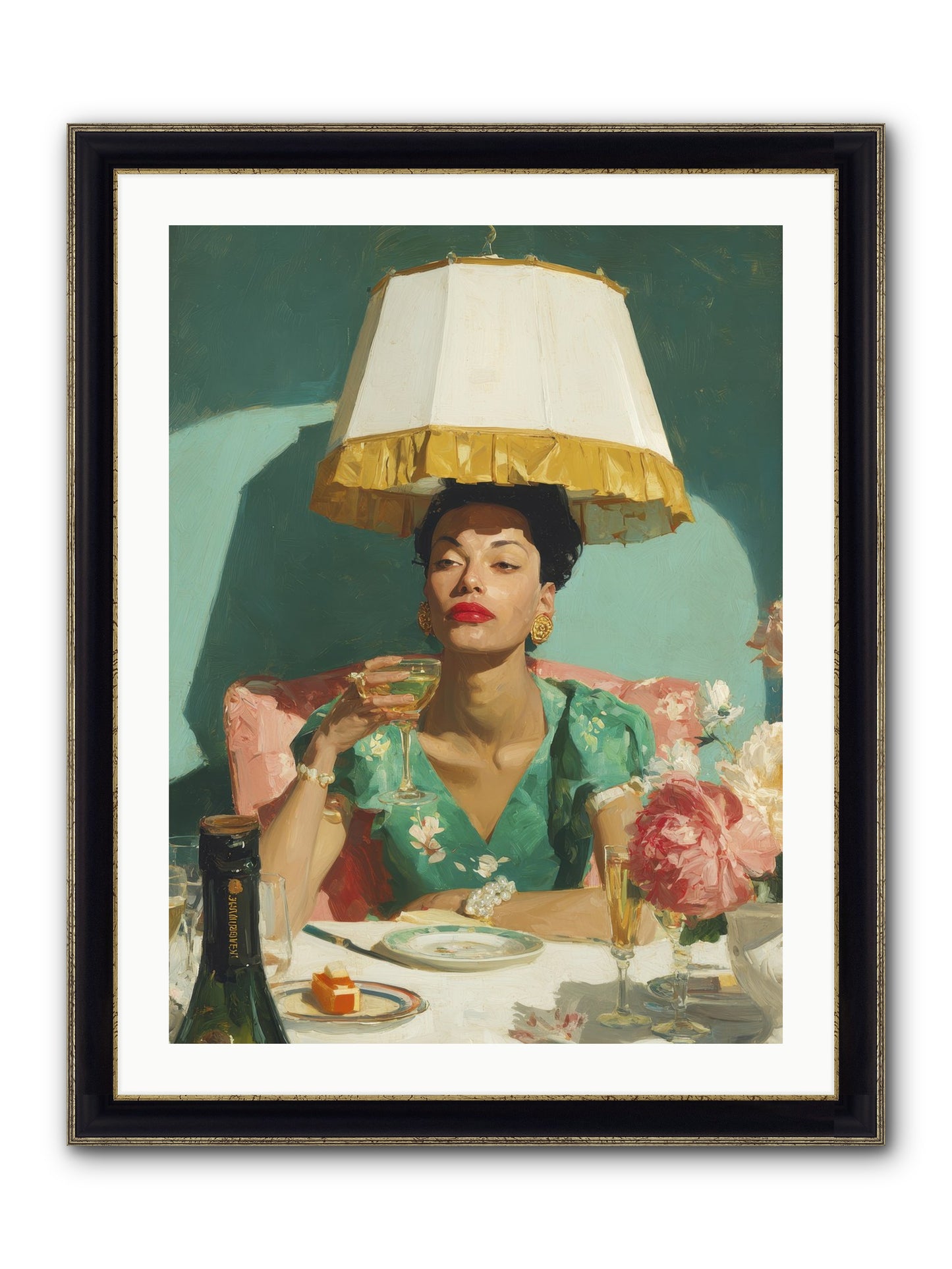 Notes From The Attic Suite Framed Print - Black & Gold 24x32