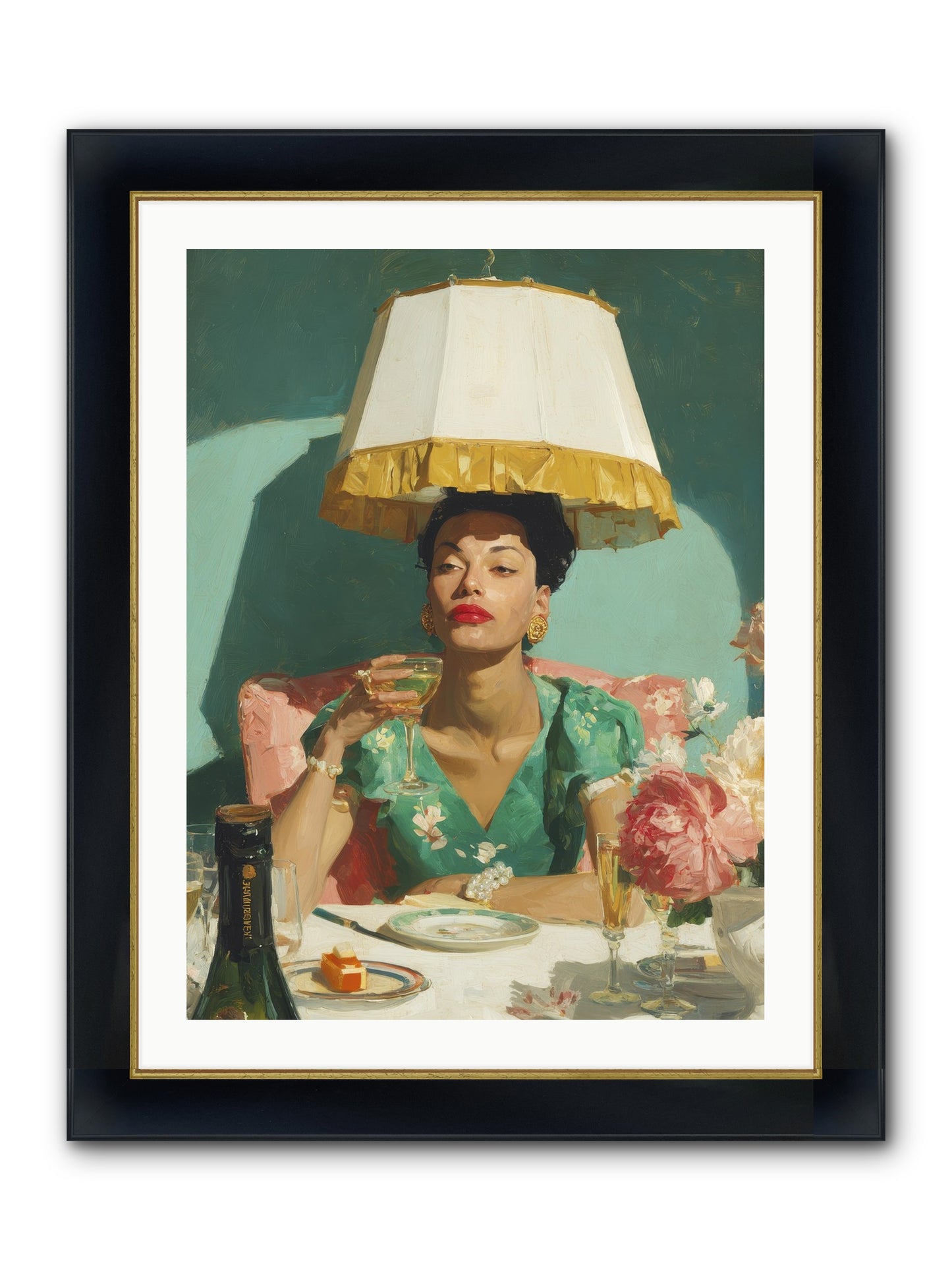 Notes From The Attic Suite Framed Print - Wide Black w/Gold 24x32