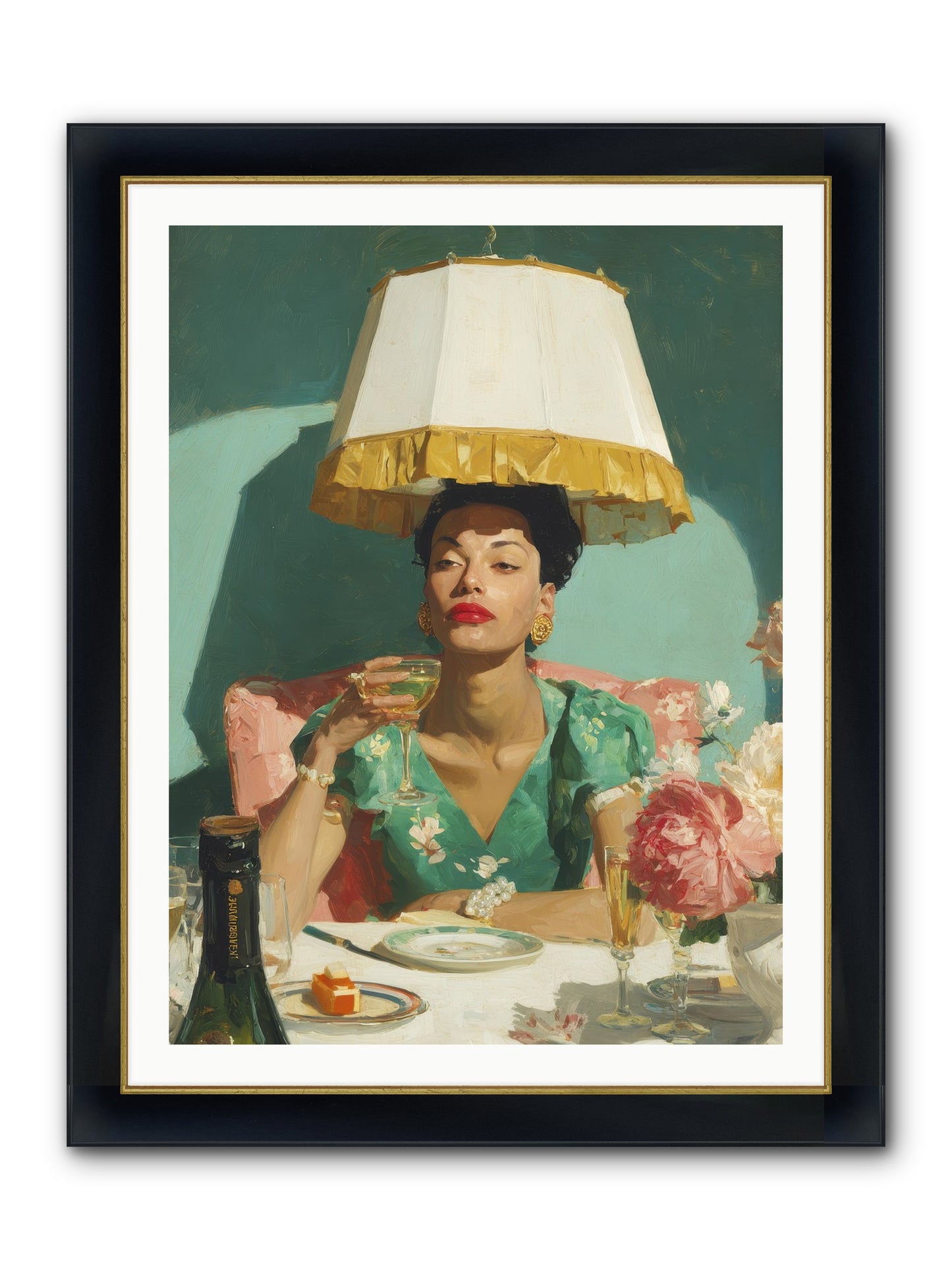 Notes From The Attic Suite Framed Print - Wide Black w/Gold 30x40