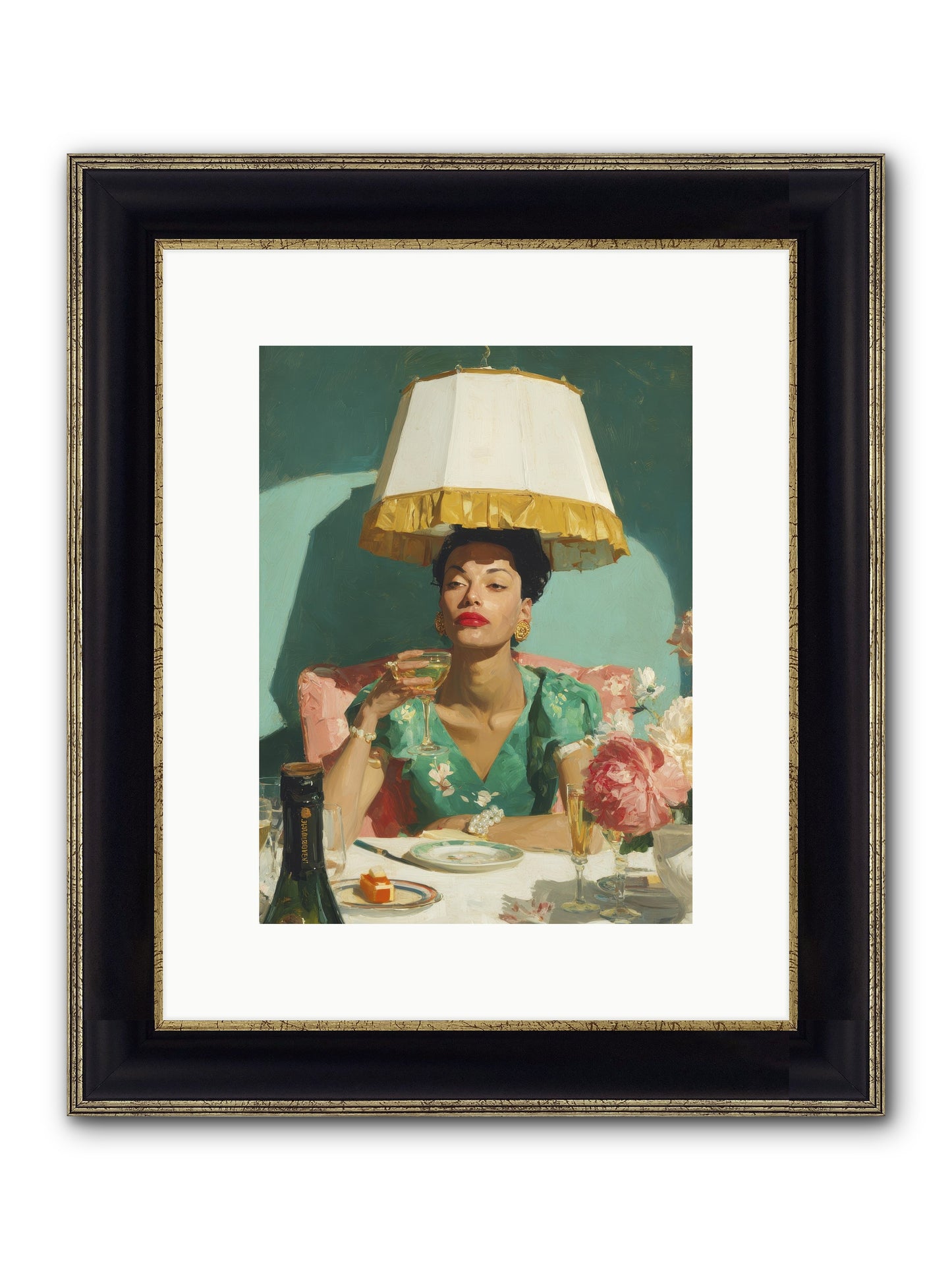 Notes From The Attic Suite Framed Print - Black & Gold 9x12