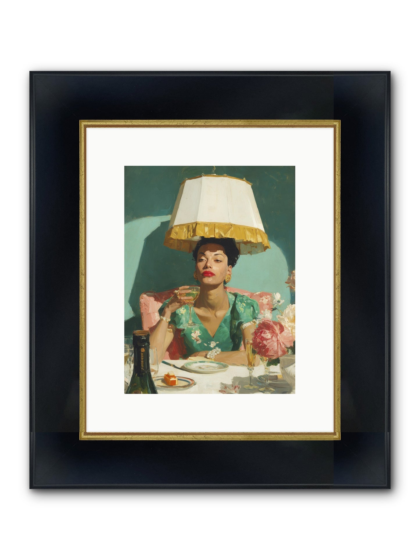 Notes From The Attic Suite Framed Print - Wide Black w/Gold 9x12