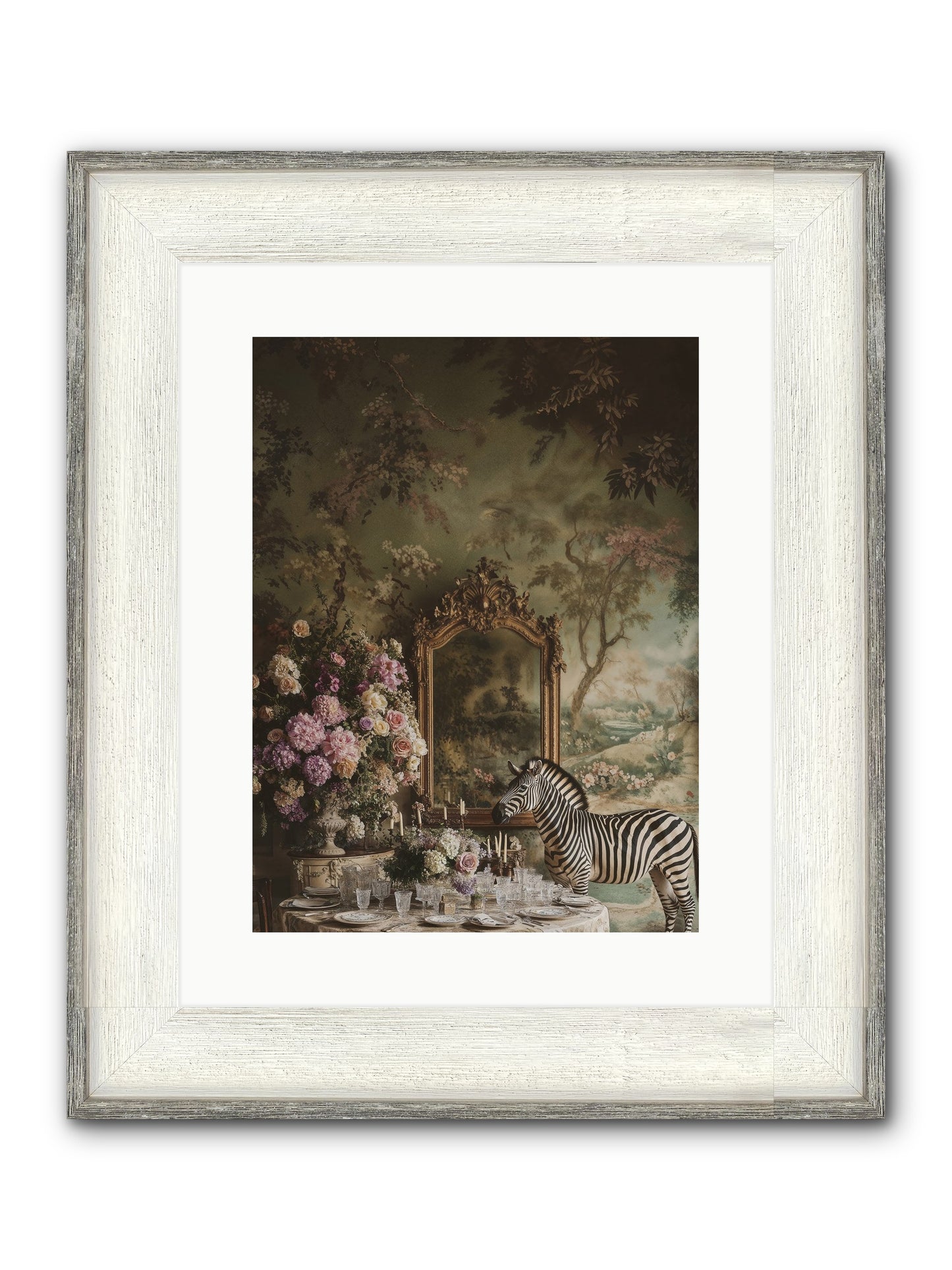 Oberon's Feast Framed Print - Driftwood White 12x16