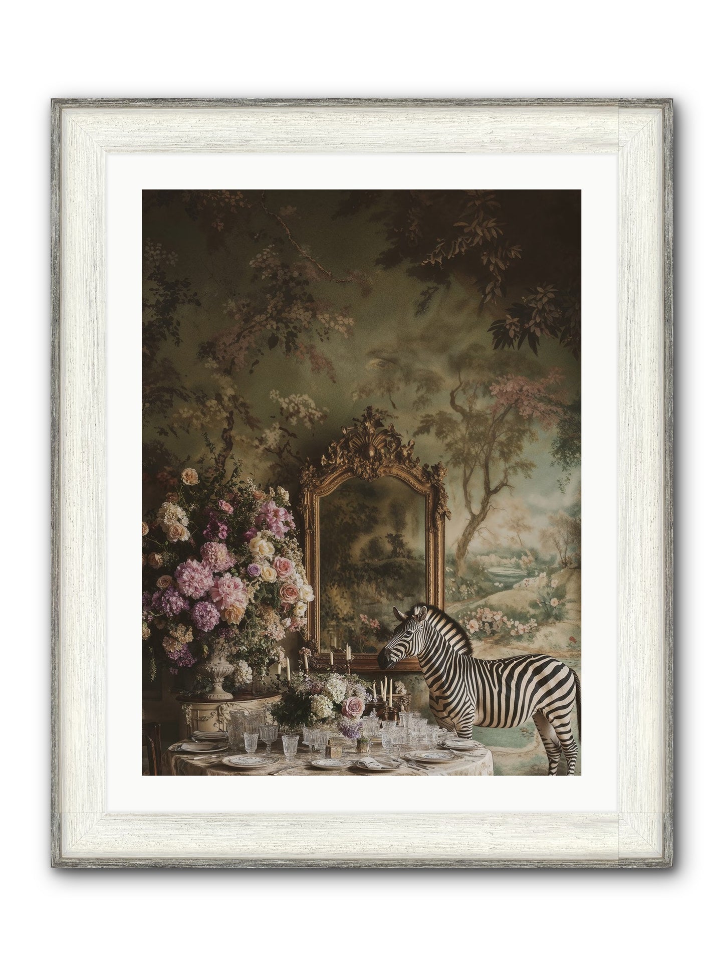 Oberon's Feast Framed Print - Driftwood White 24x32